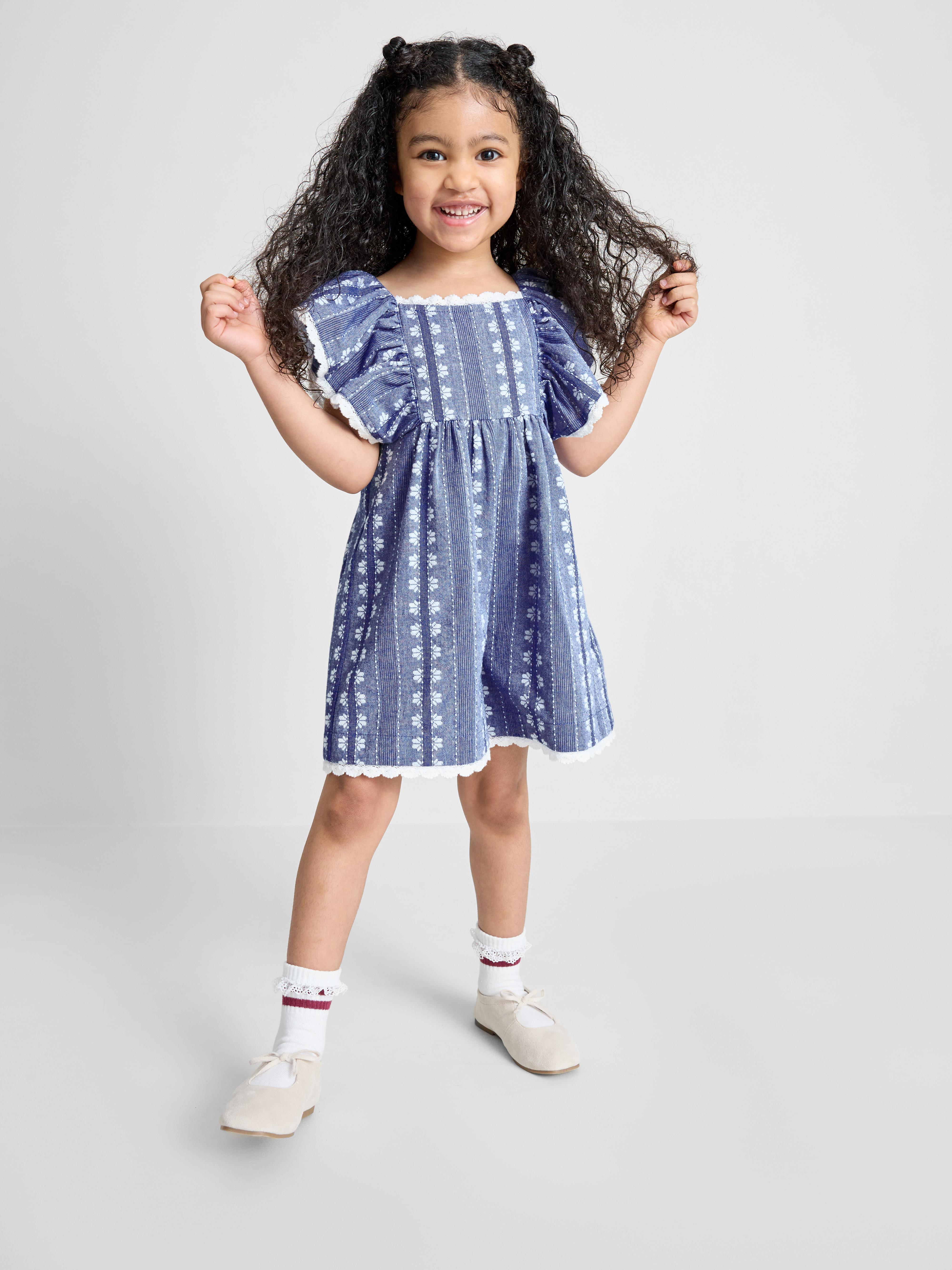 1,5–8 let | Květovaný žakárový overal