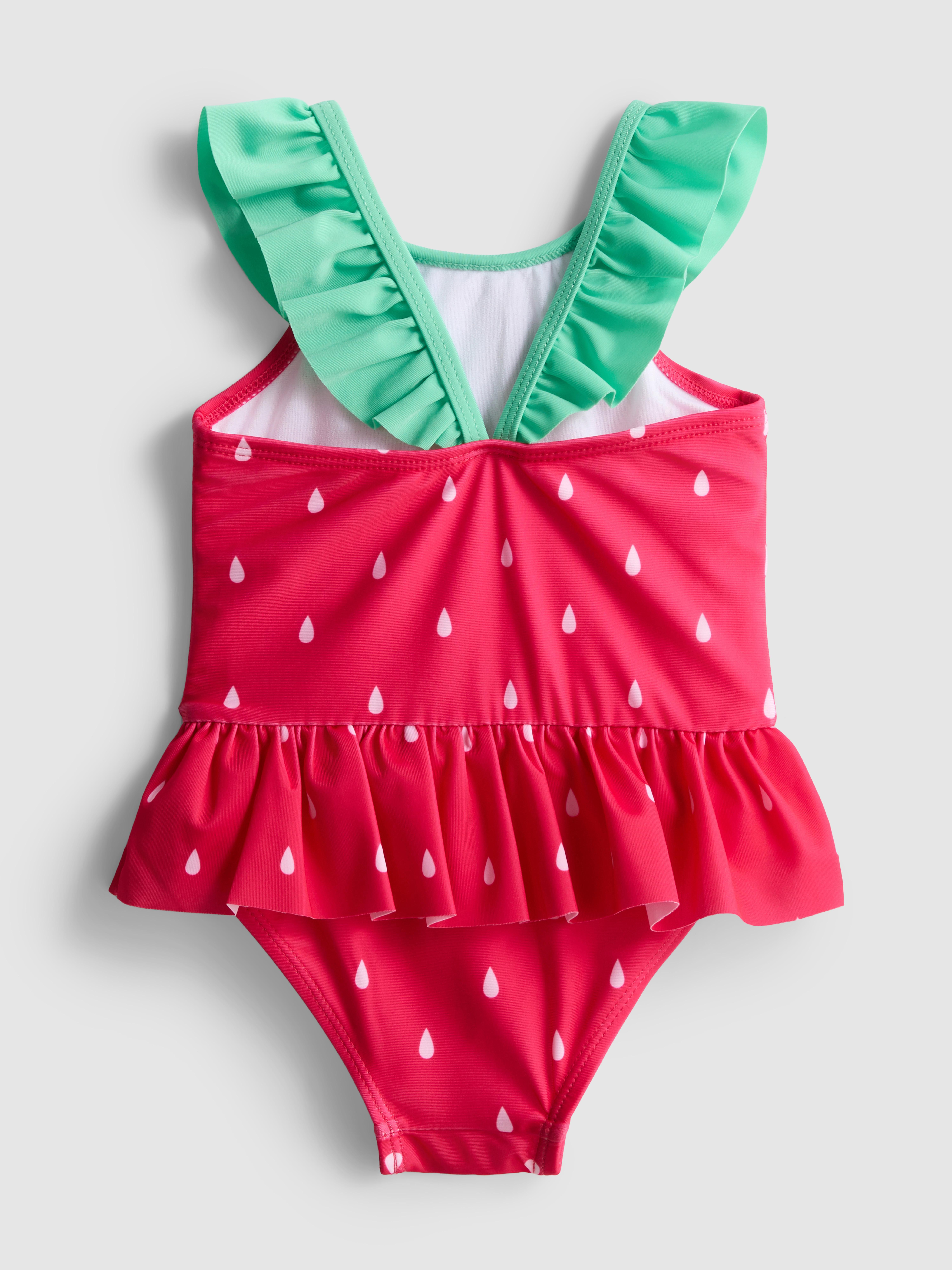 0-36mths | Strawberry Ruffle Swimsuit