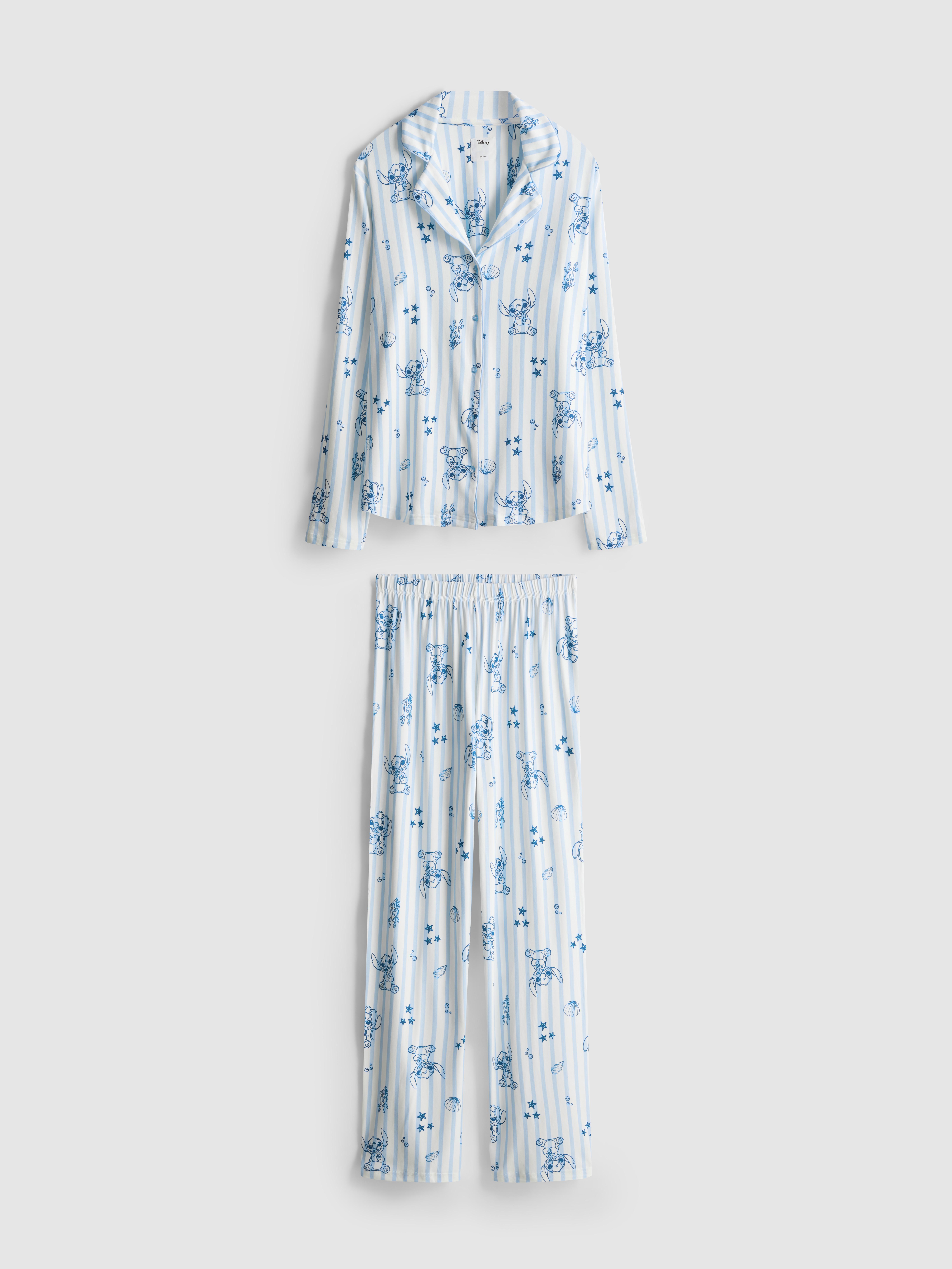 Disney’s Stitch Striped Boyfriend Pajamas