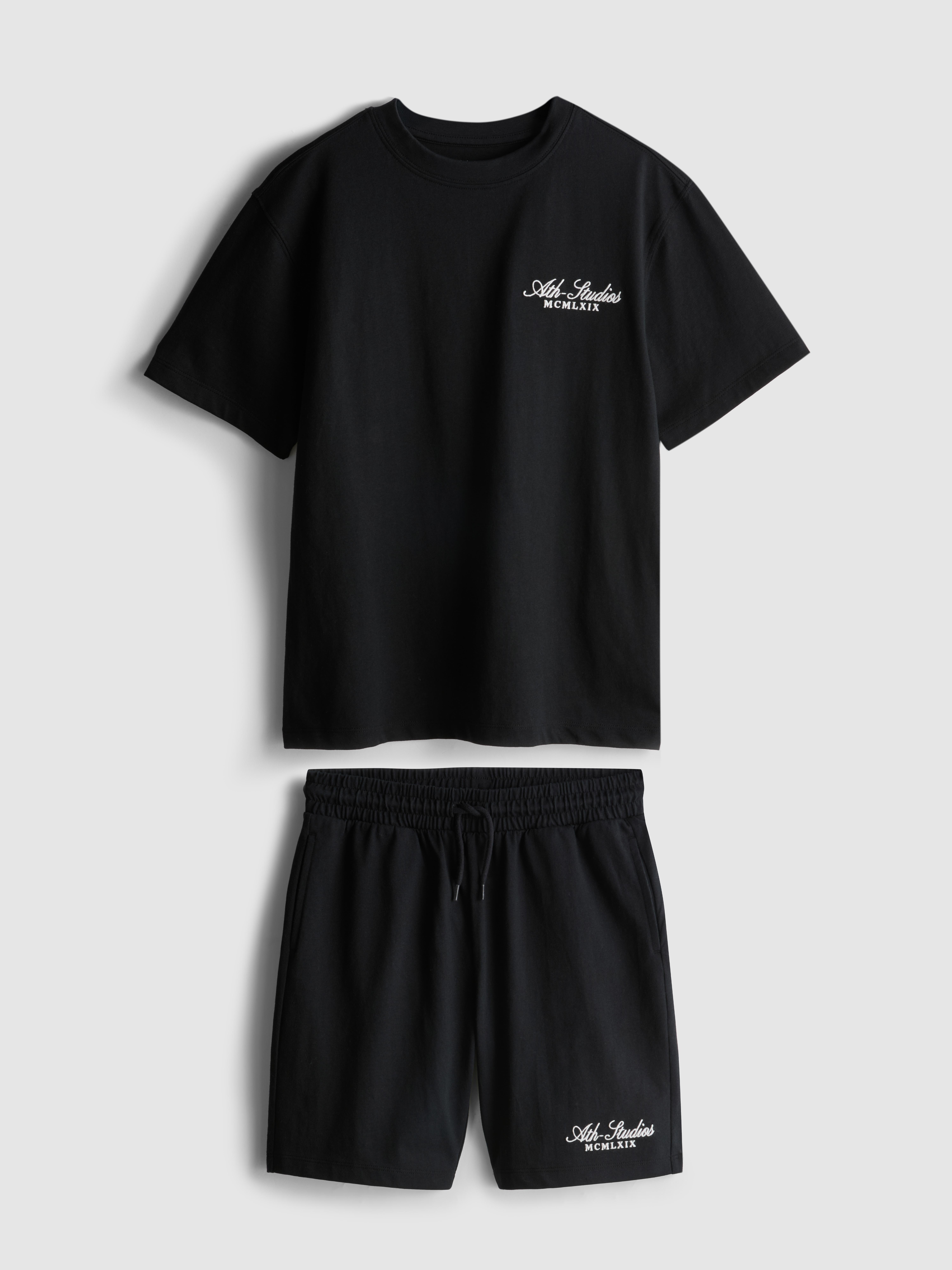 7-15yrs | Embroidered T-Shirt and Shorts Set