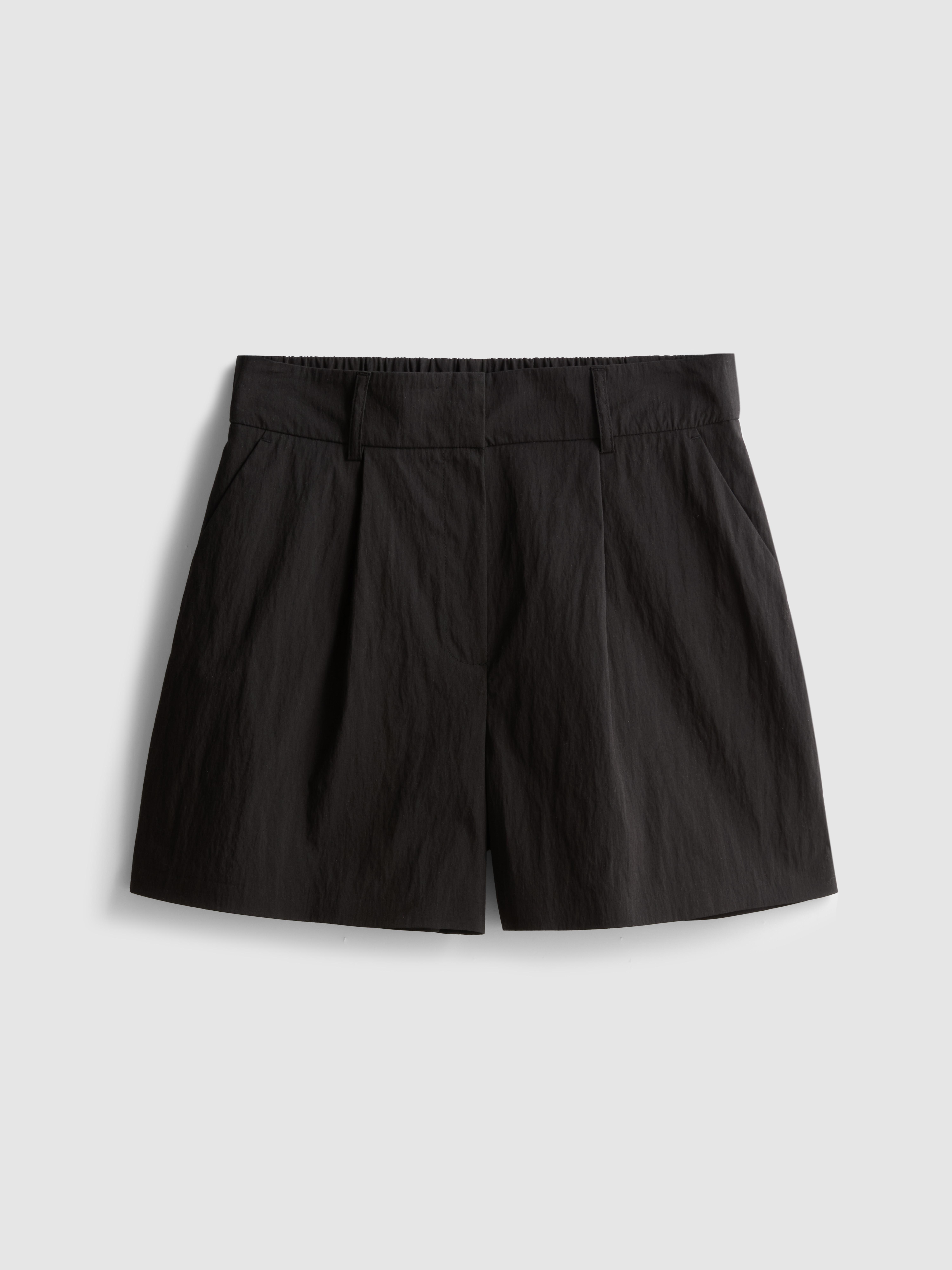 Short balnéaire texturé à taille haute