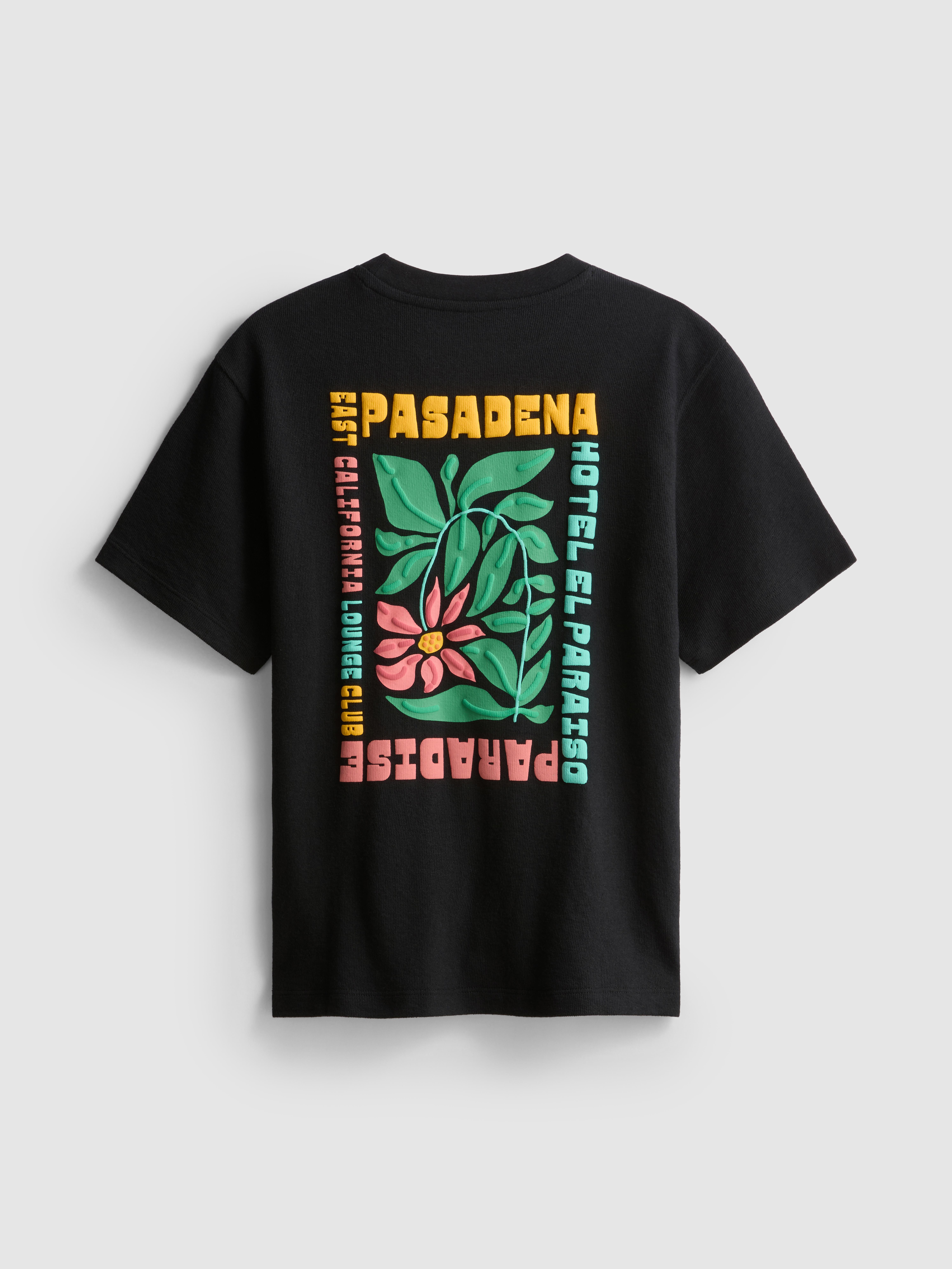 7-15yrs | Textured Flower Graphic T-Shirt