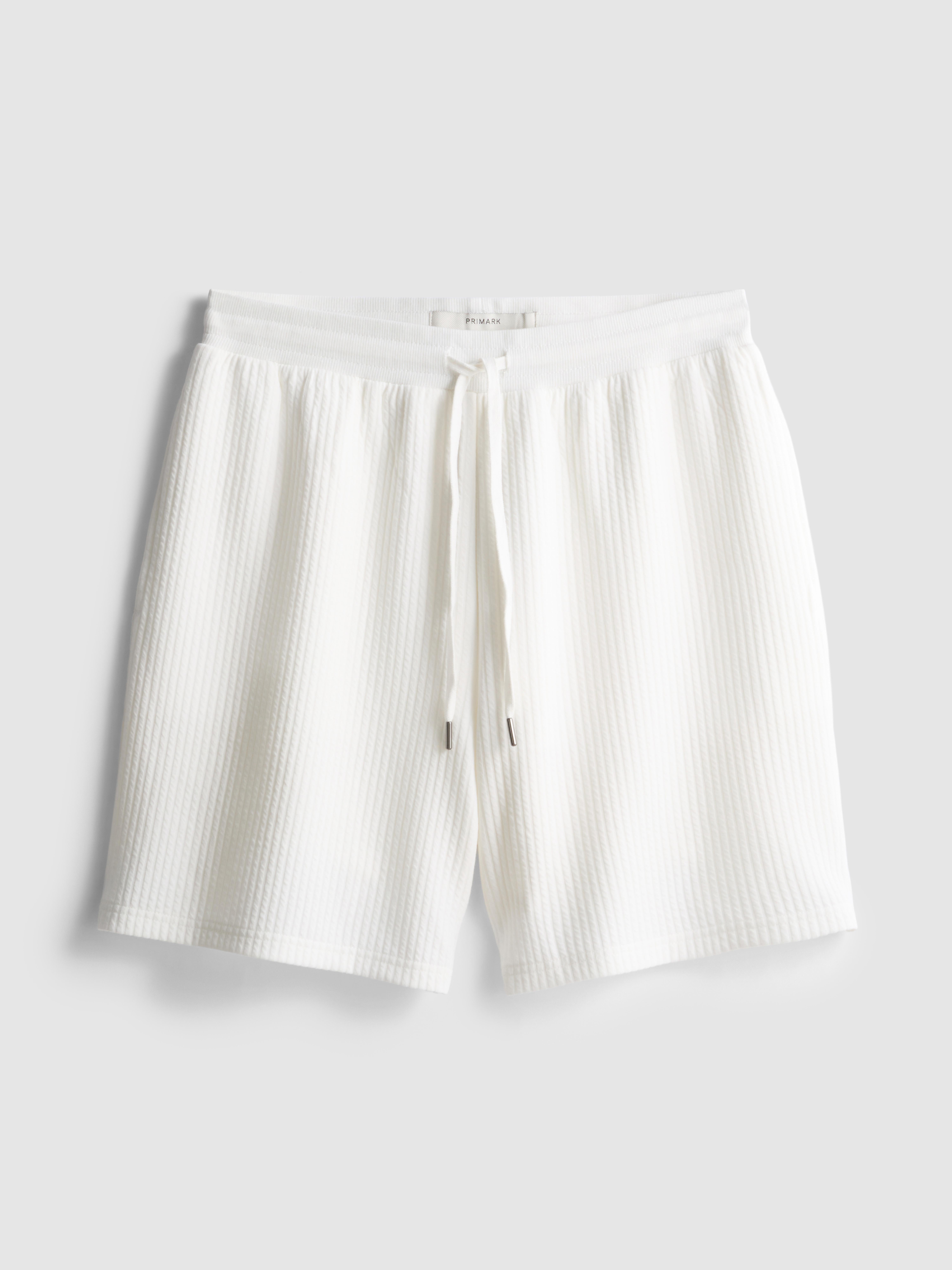Textured Drawstring Shorts