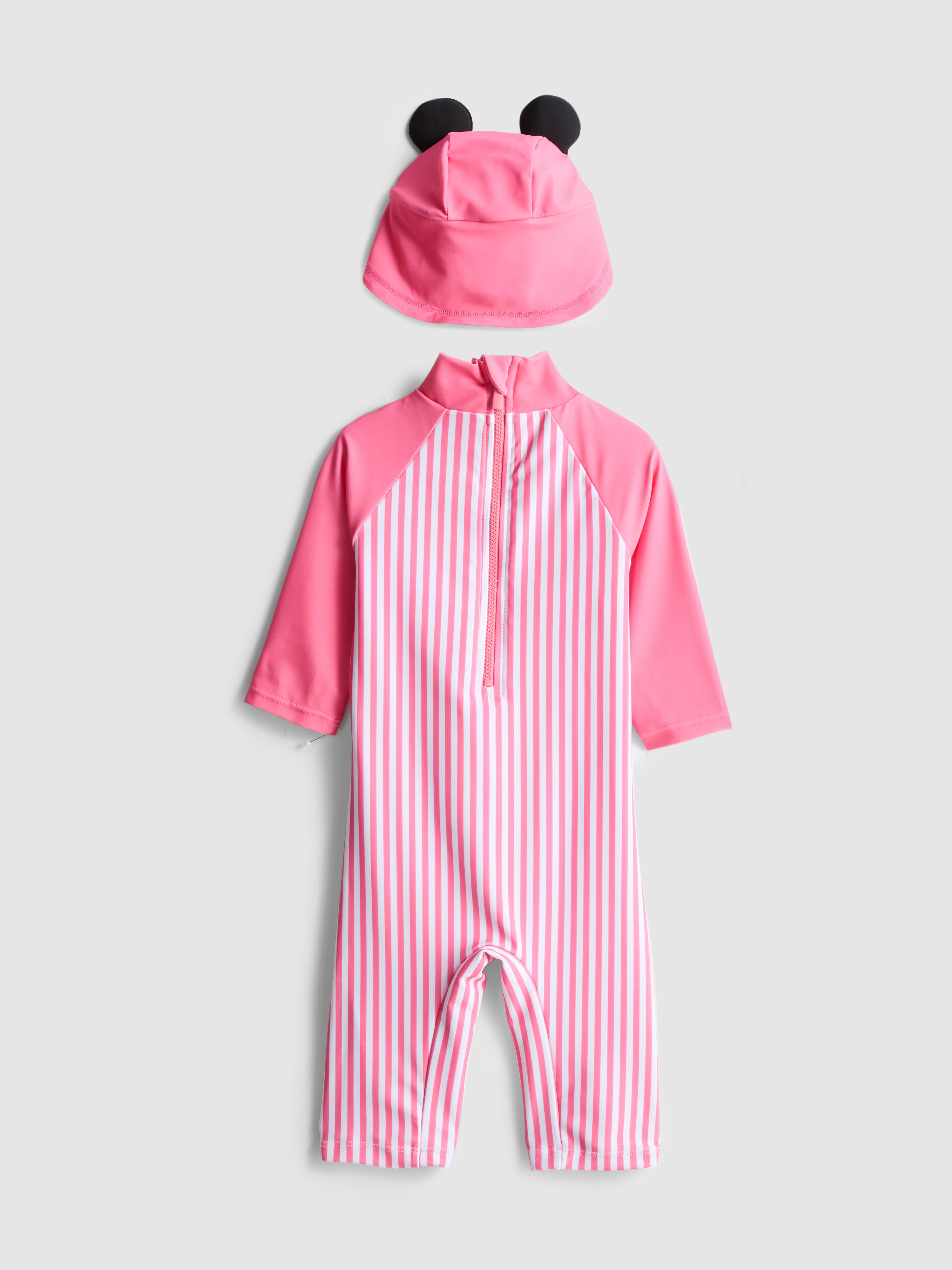 3-36mths | Disney's Minnie Mouse Swimsuit and Sun Hat Set