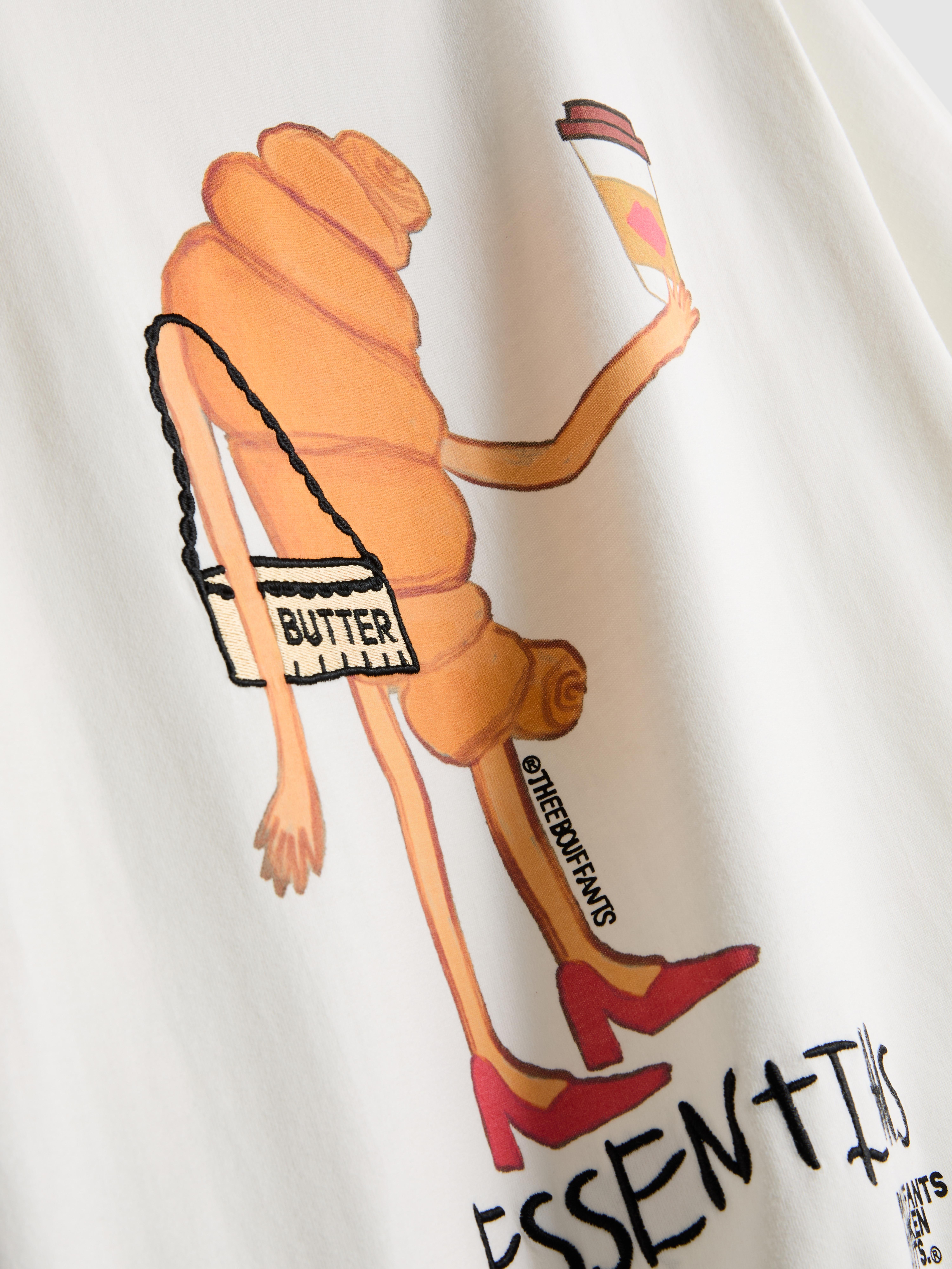 Bouffants And Broken Hearts Cotton Croissant T-Shirt