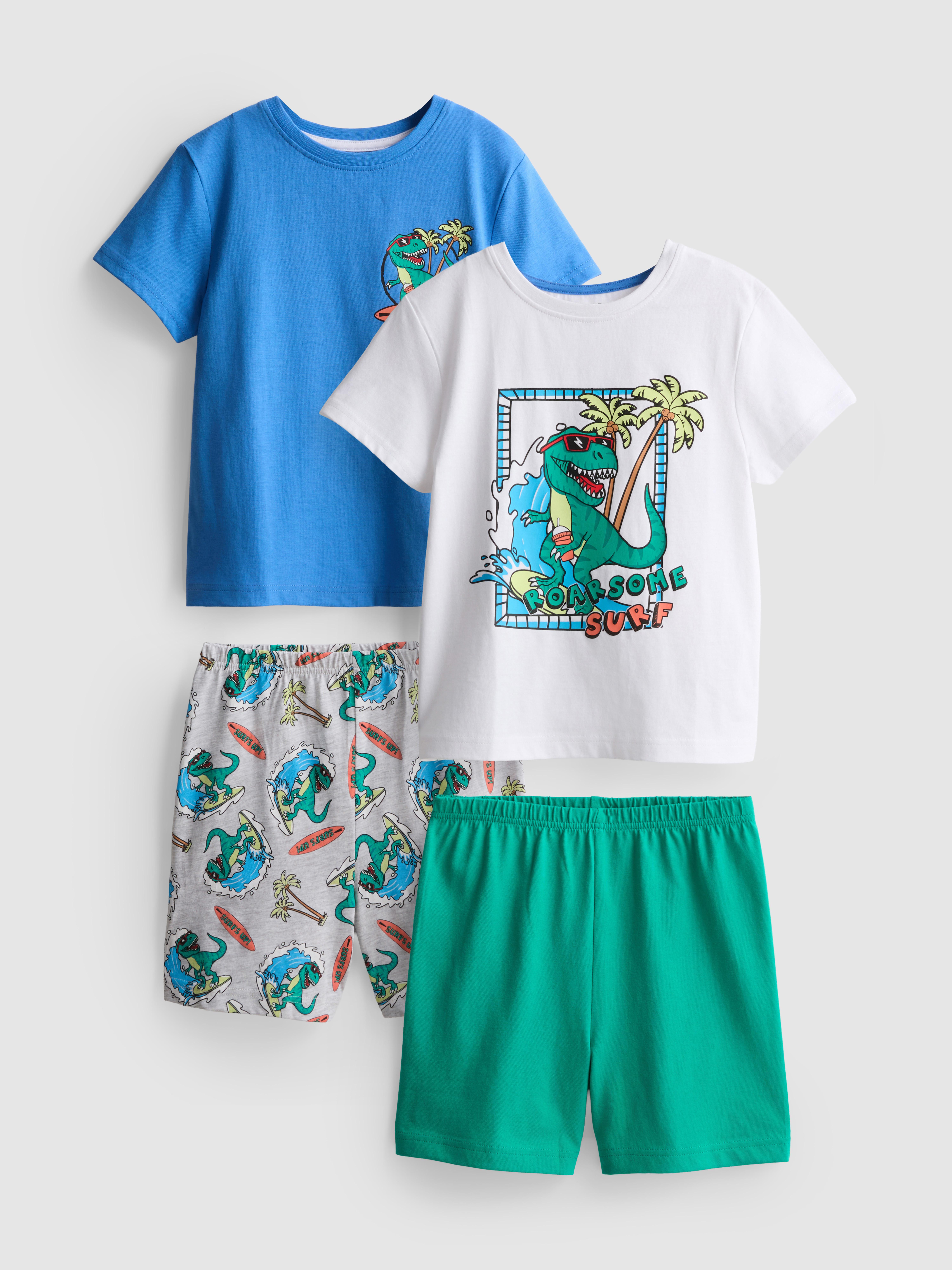 1.5-8yrs | 2pk Dinosaur Graphic Short Pyjamas