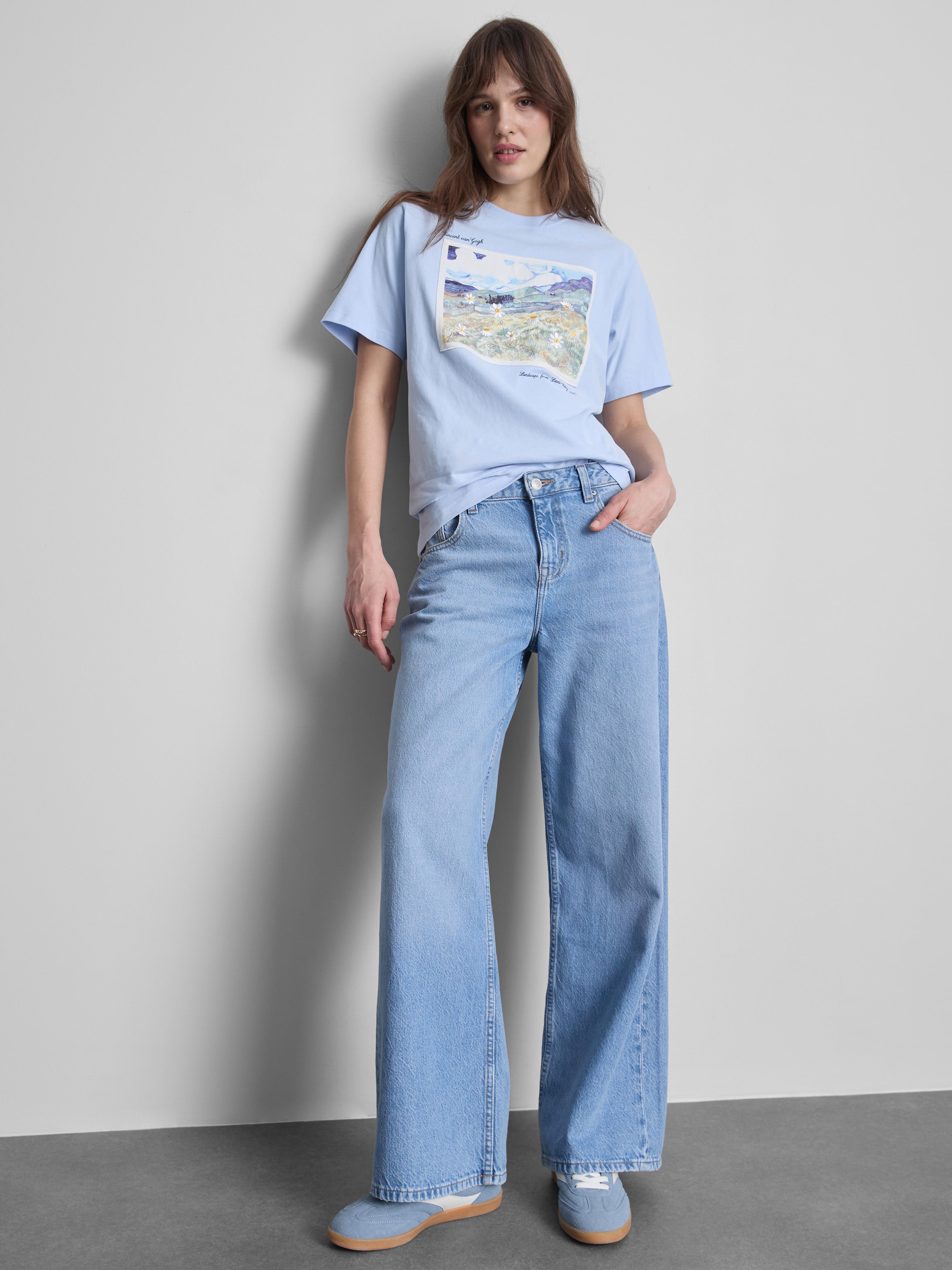 Vincent Van Gogh Landscape Art Cotton T-Shirt