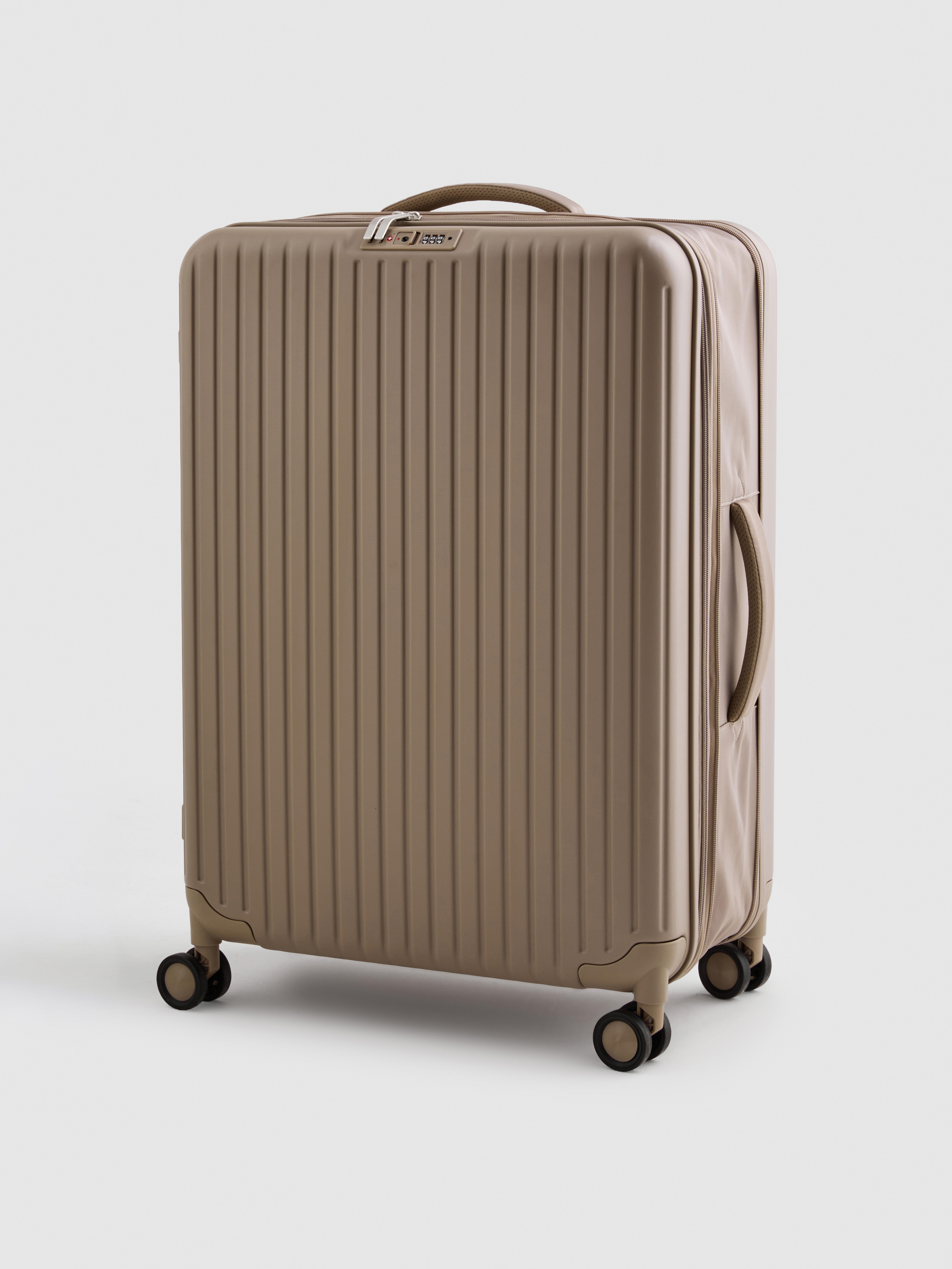 Mala viagem rígida expansível grande Cinzento-acastanhado