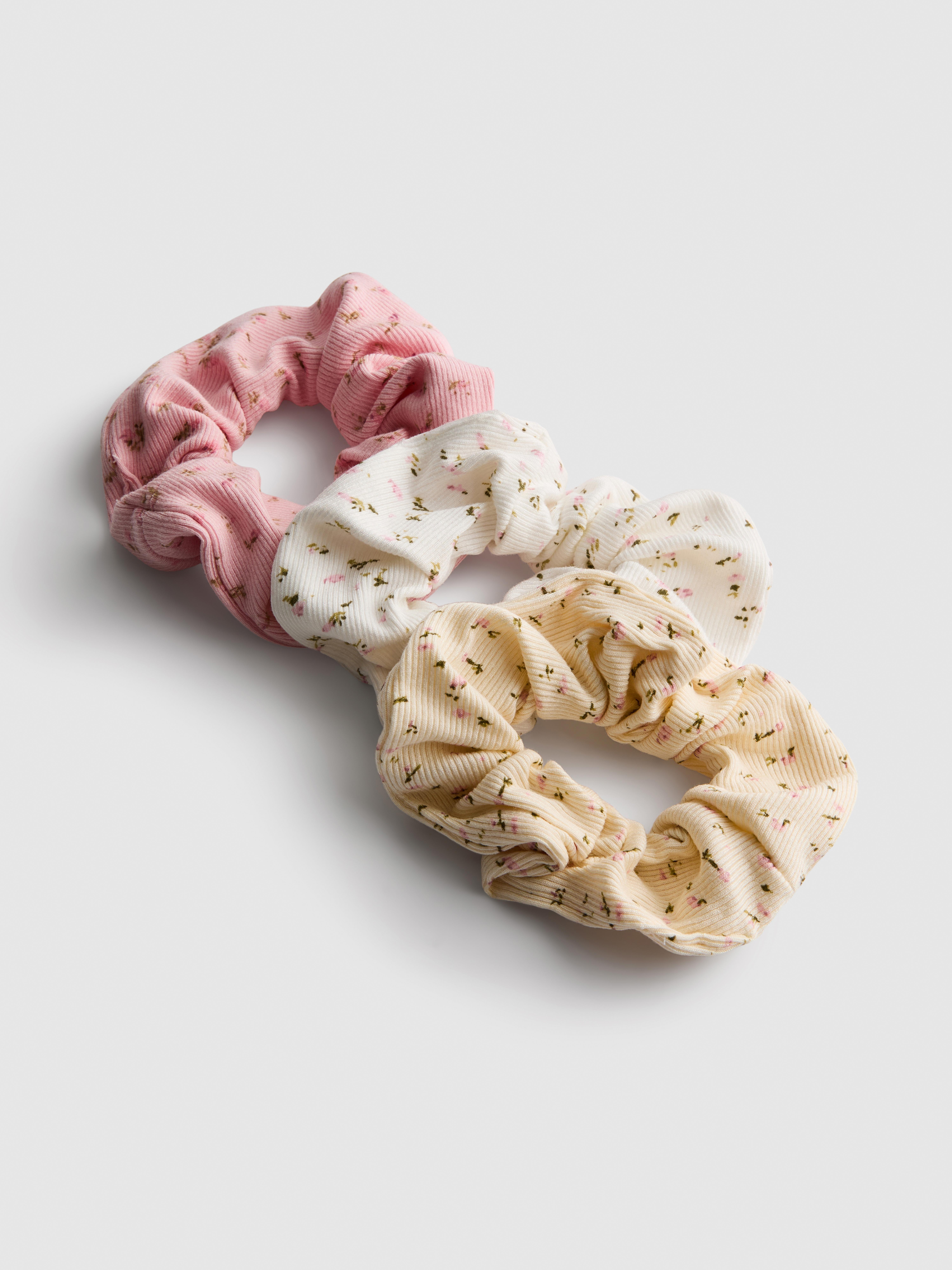 Haargummis mit Blumenmuster, 3er-Pack