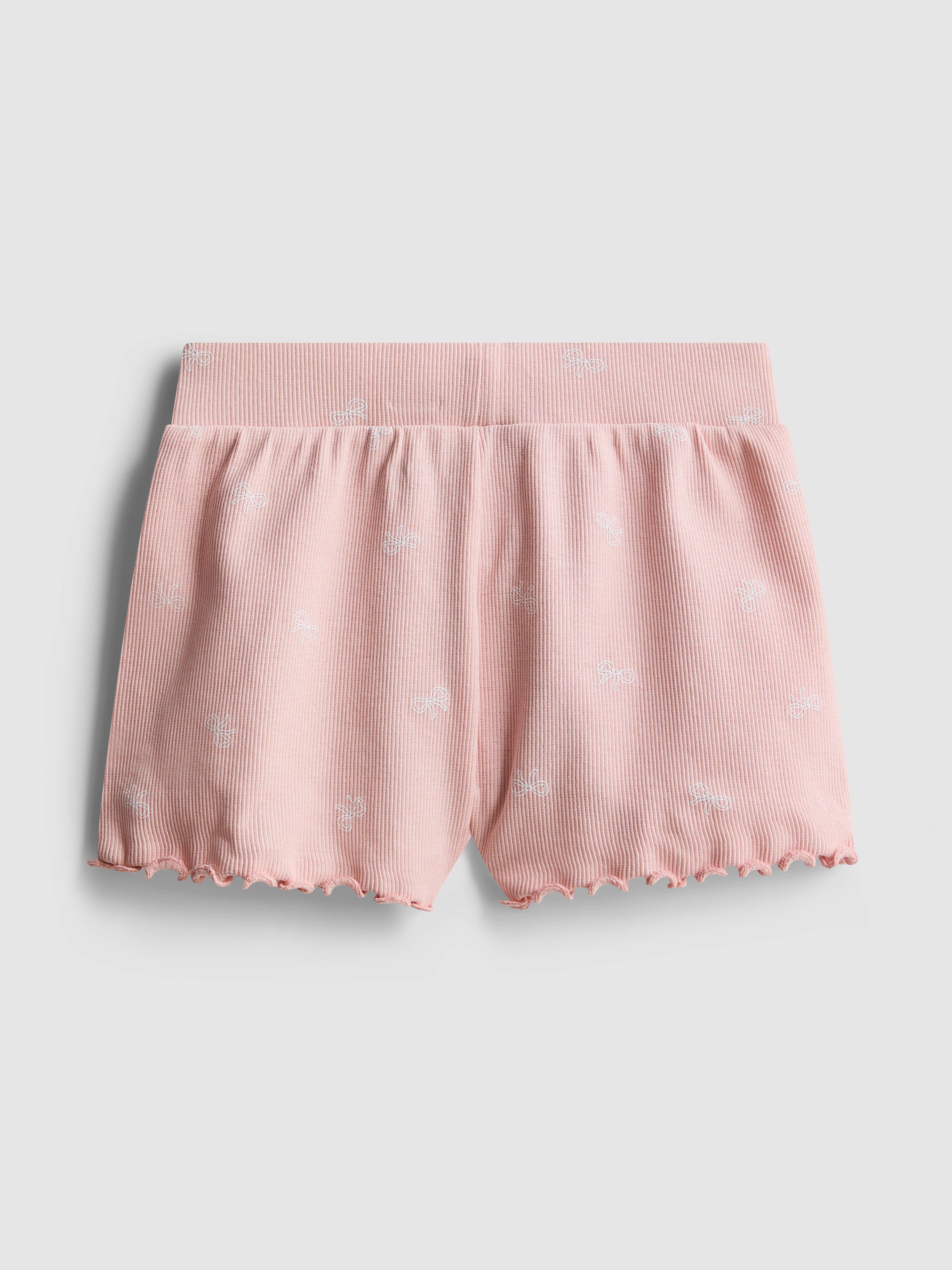 1.5-8yrs | Ribbed Lettuce Trim Shorts