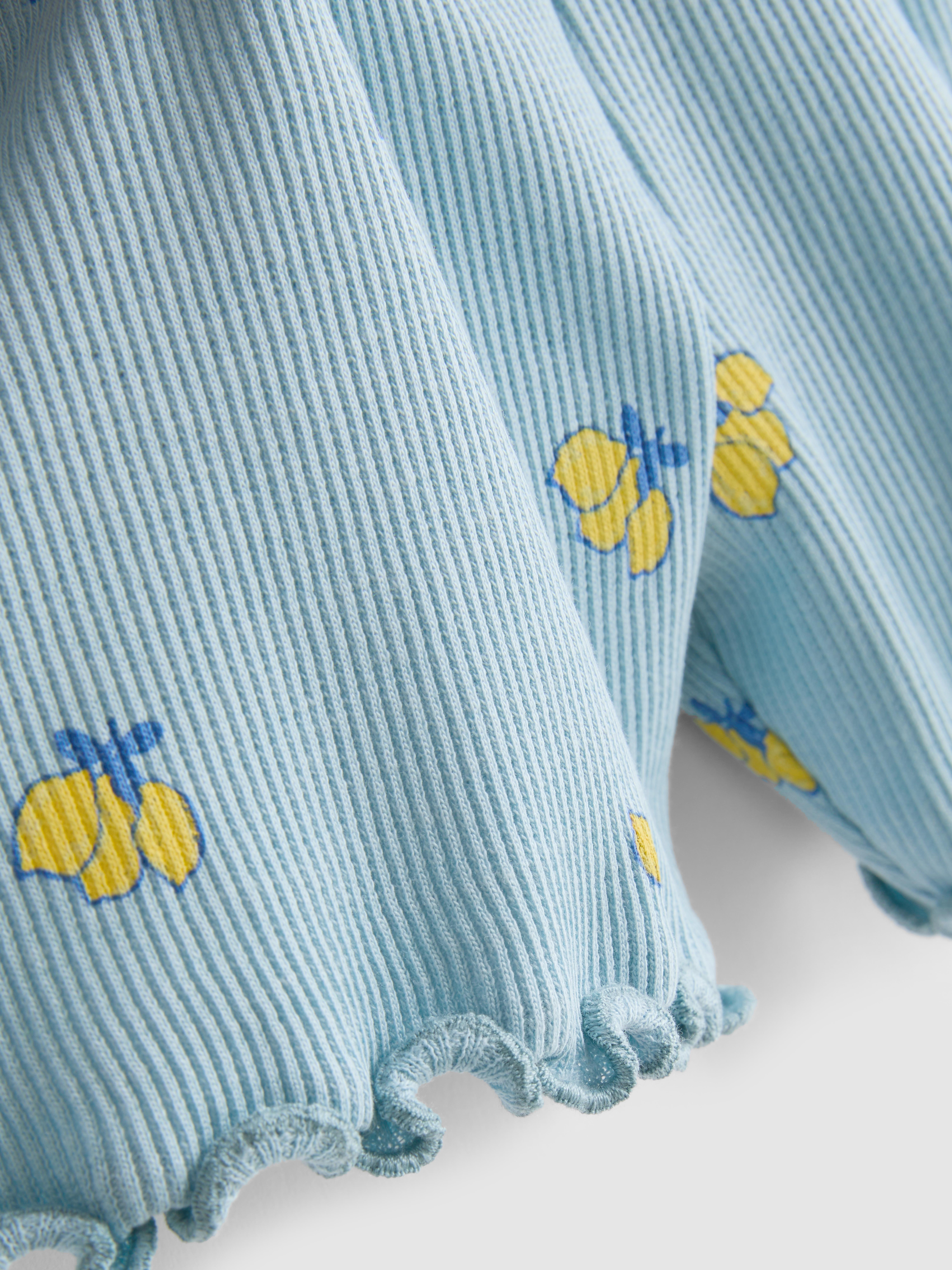 1.5-8yrs | Ribbed Lettuce Trim Shorts