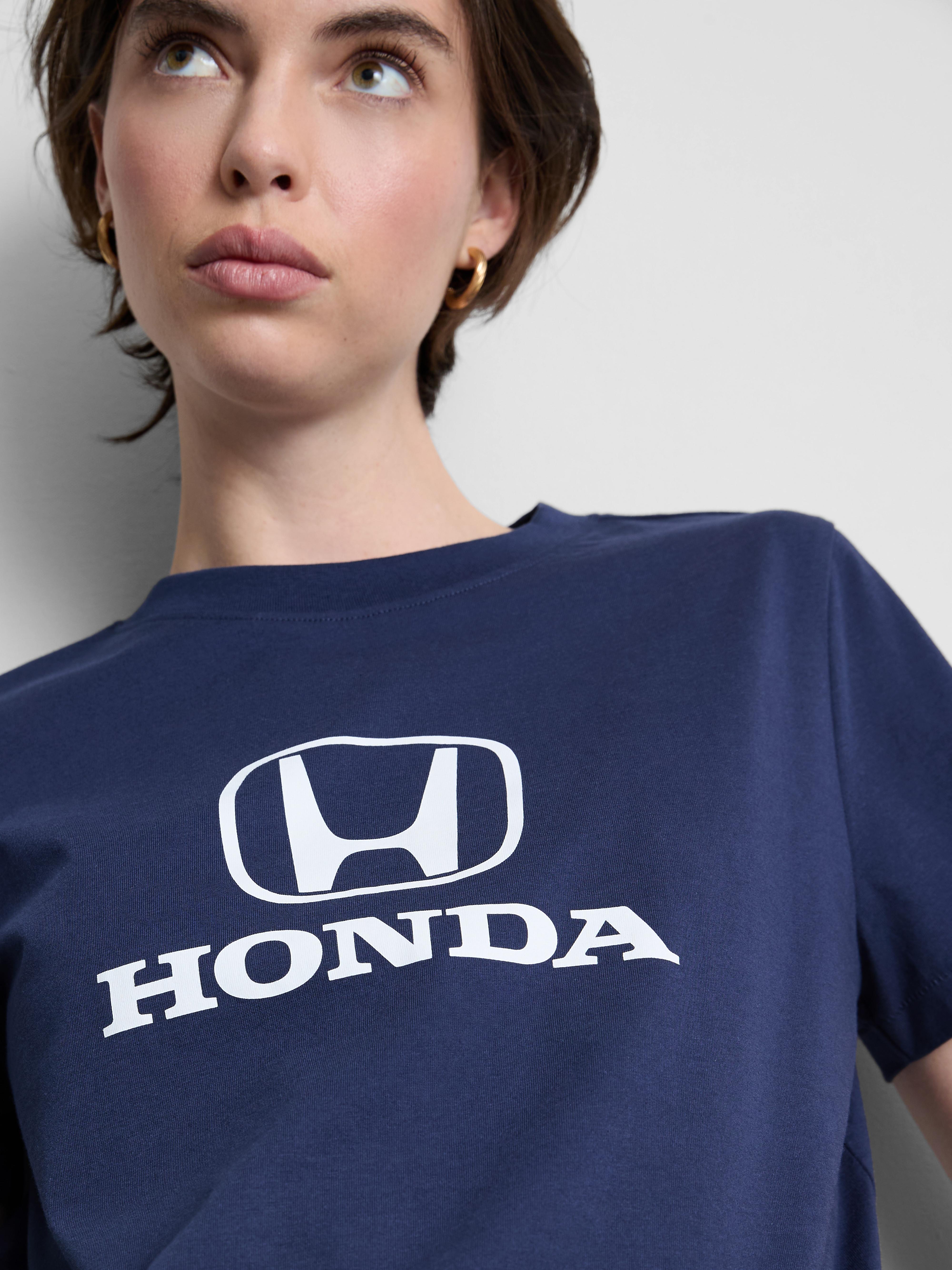 Relaxed katoenen T-shirt met print Honda