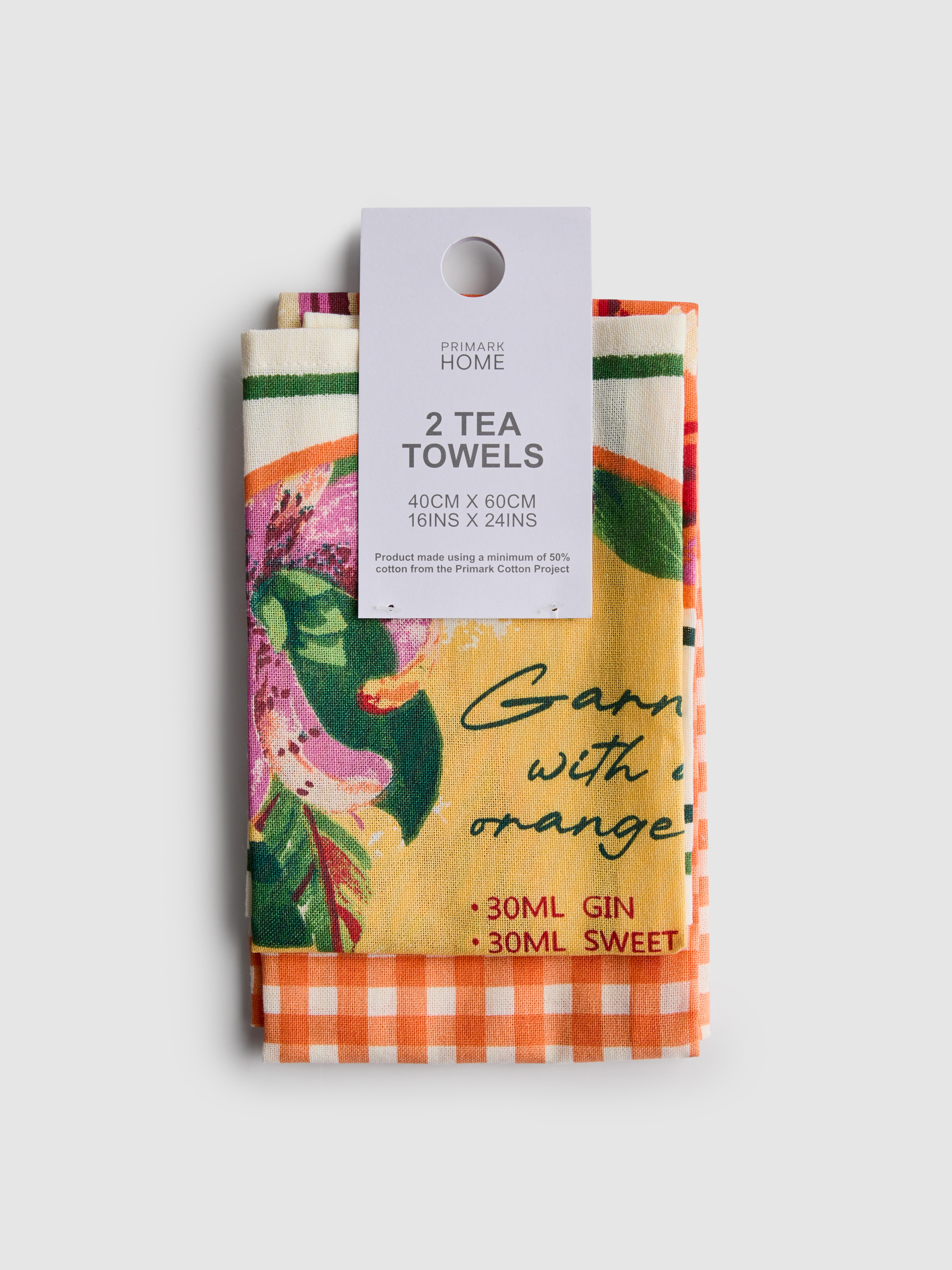 2pk Printed Tea Towel