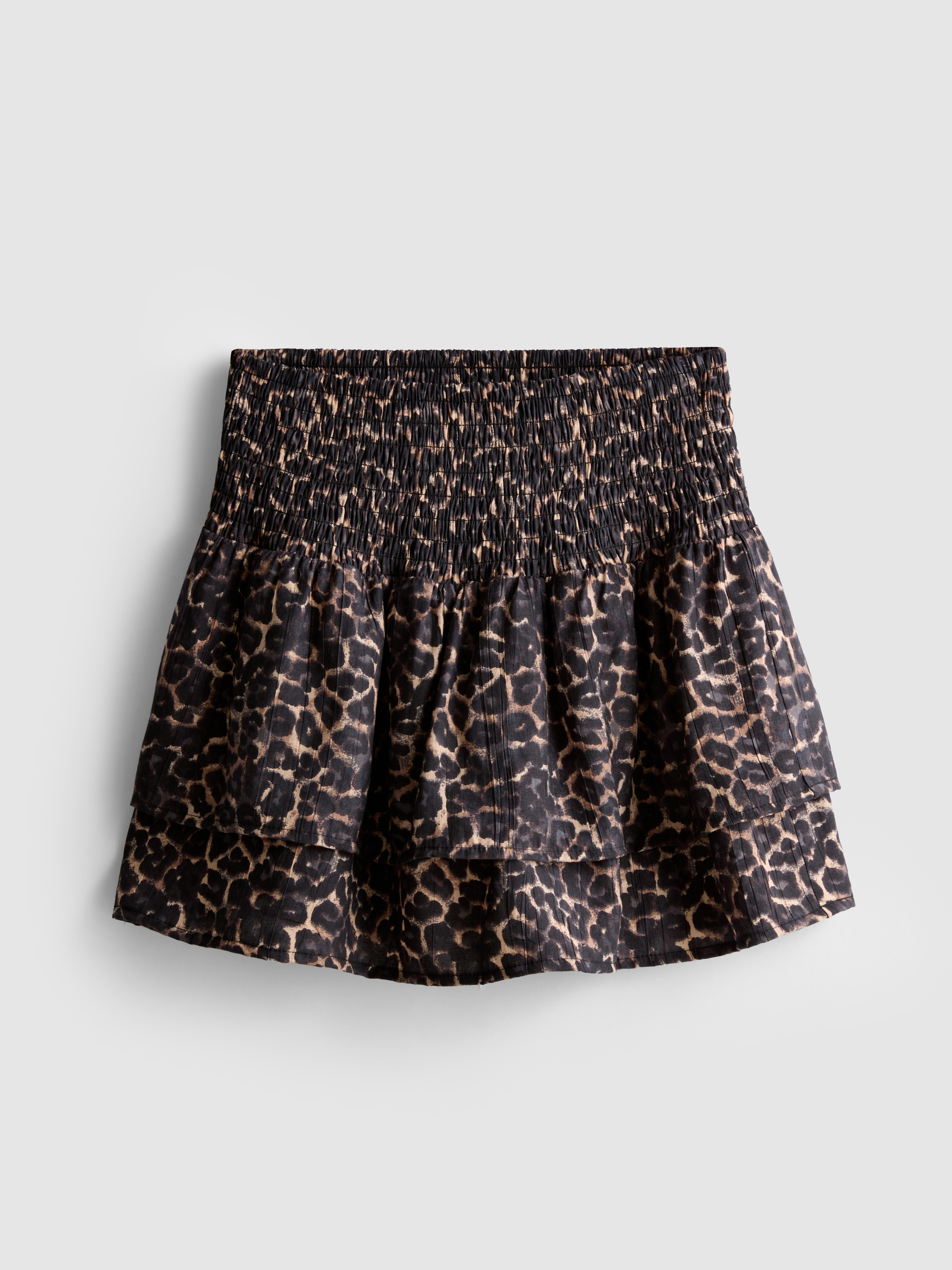 Minifalda fruncida con volantes