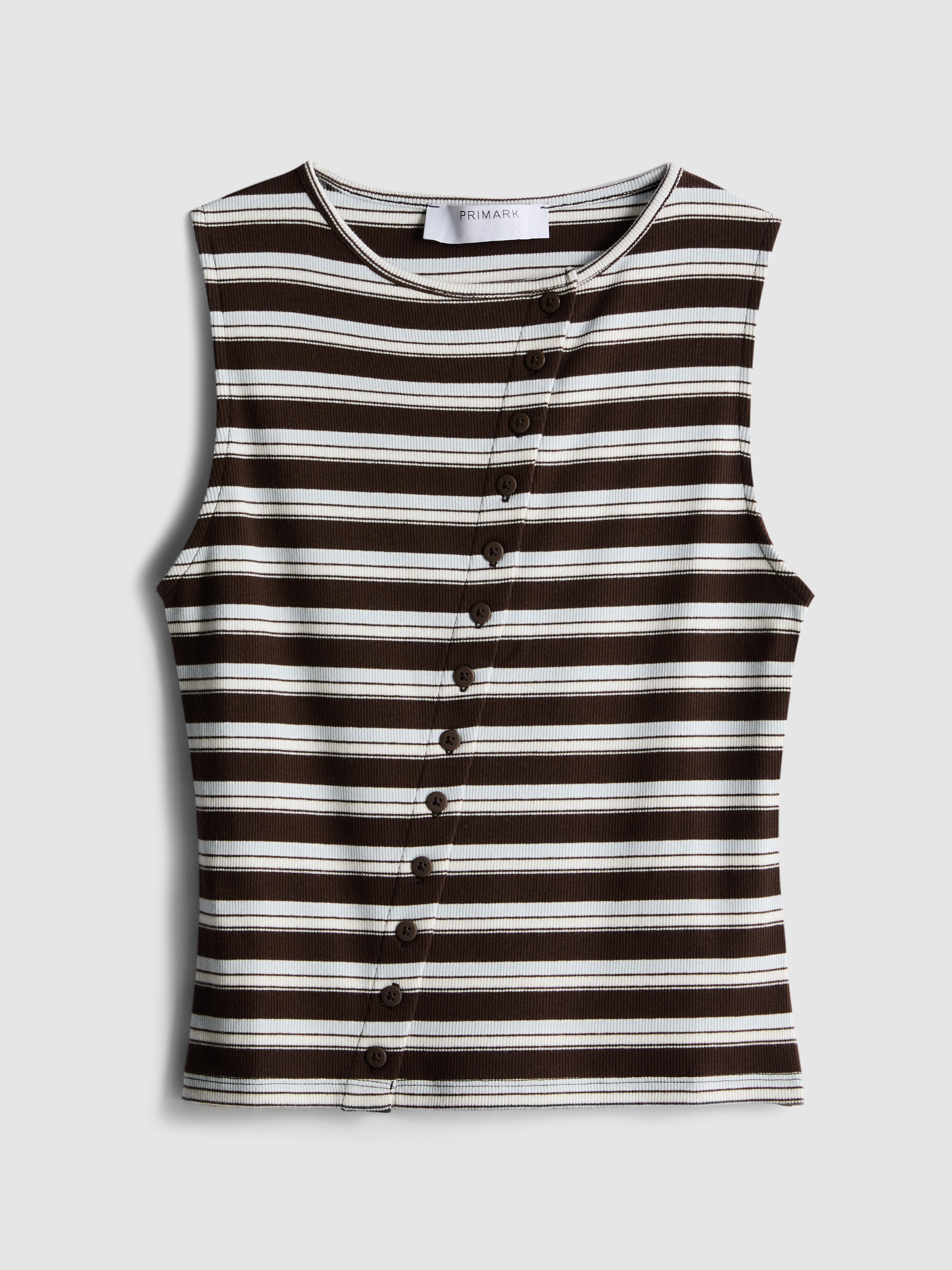 Tanktop mit hohem Baumwollanteil und Knopfle