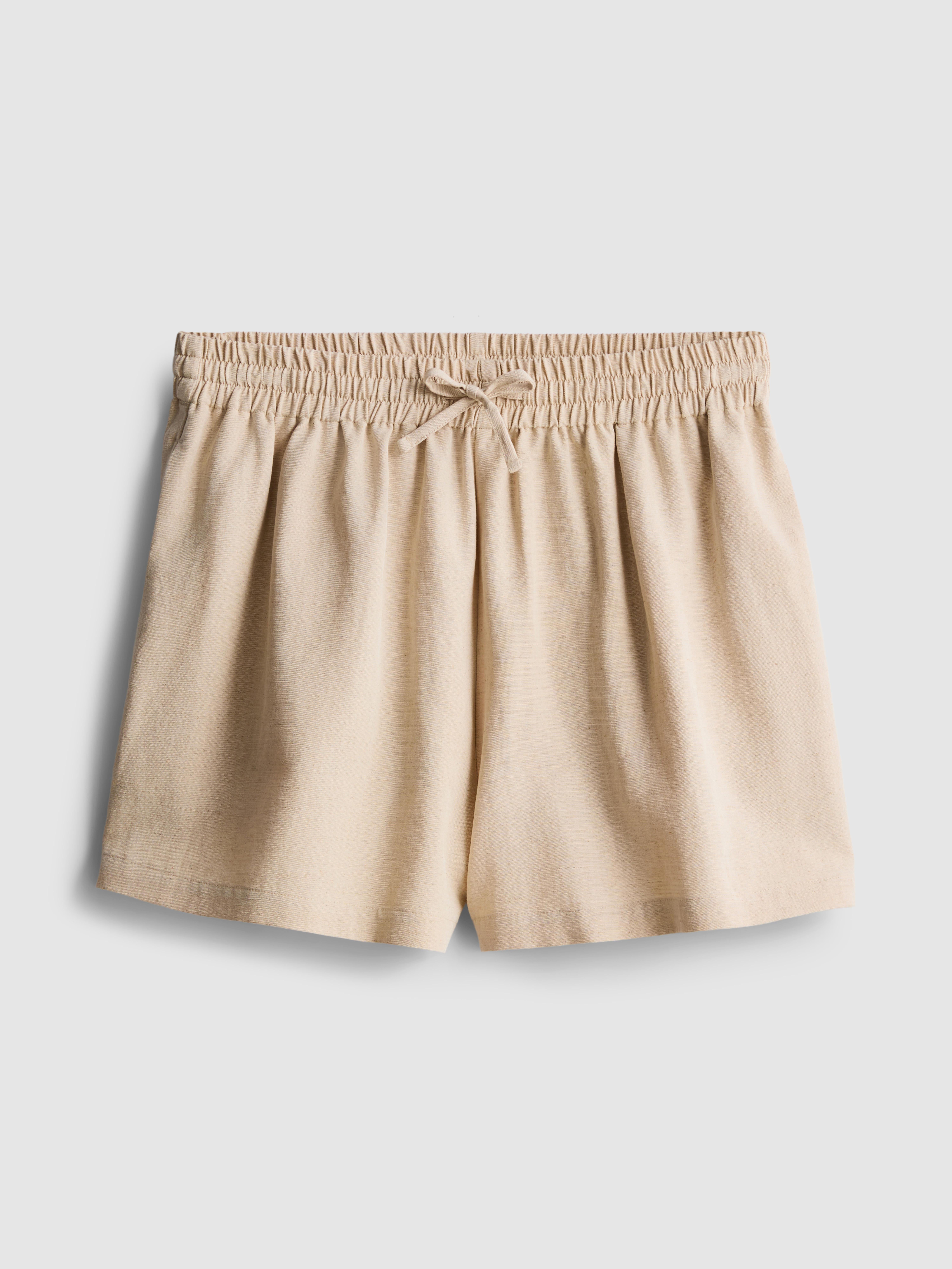Shorts aus Baumwollmischung mit elastischem Bund
