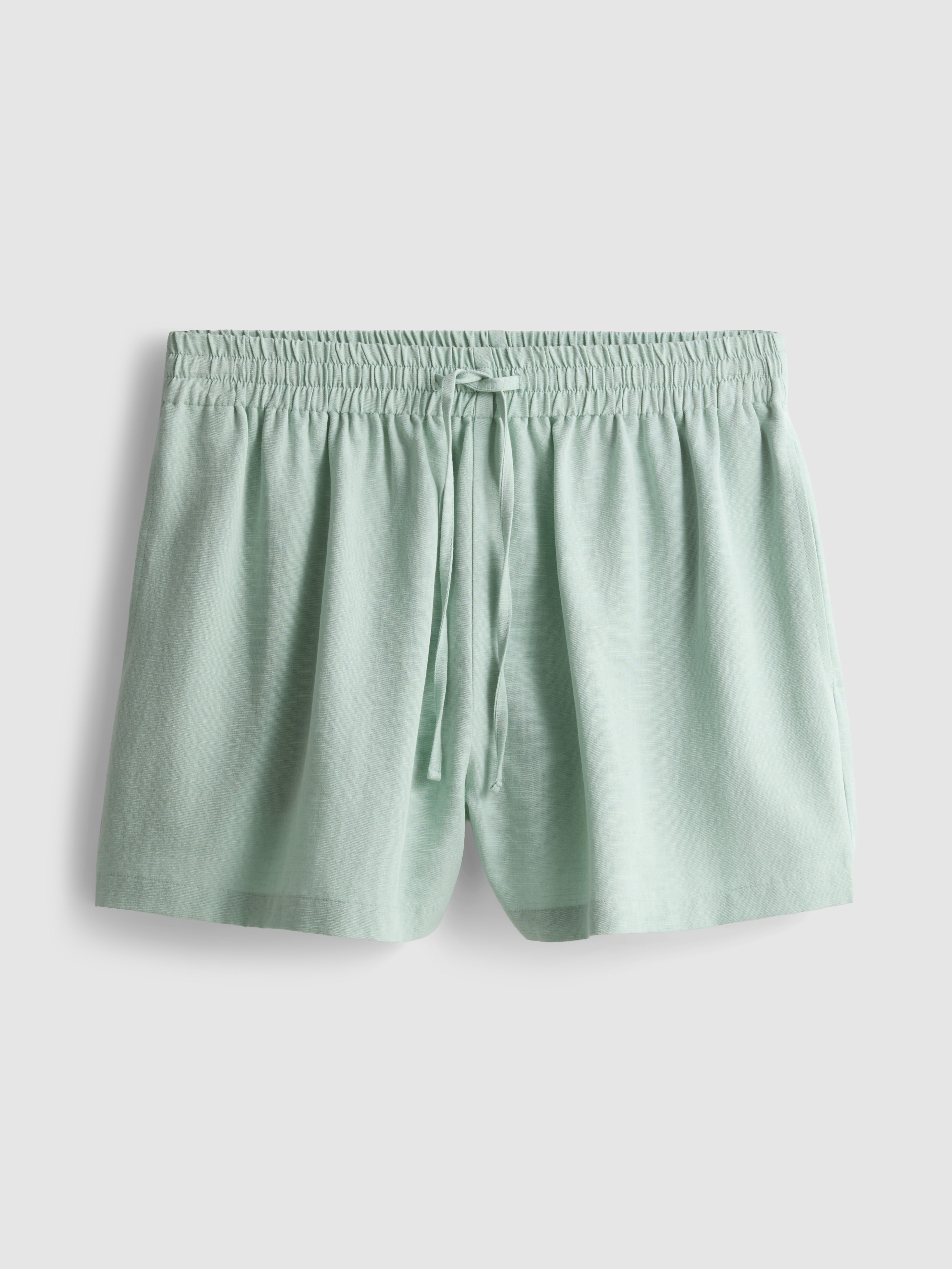 Short van katoenmix met elastische taille