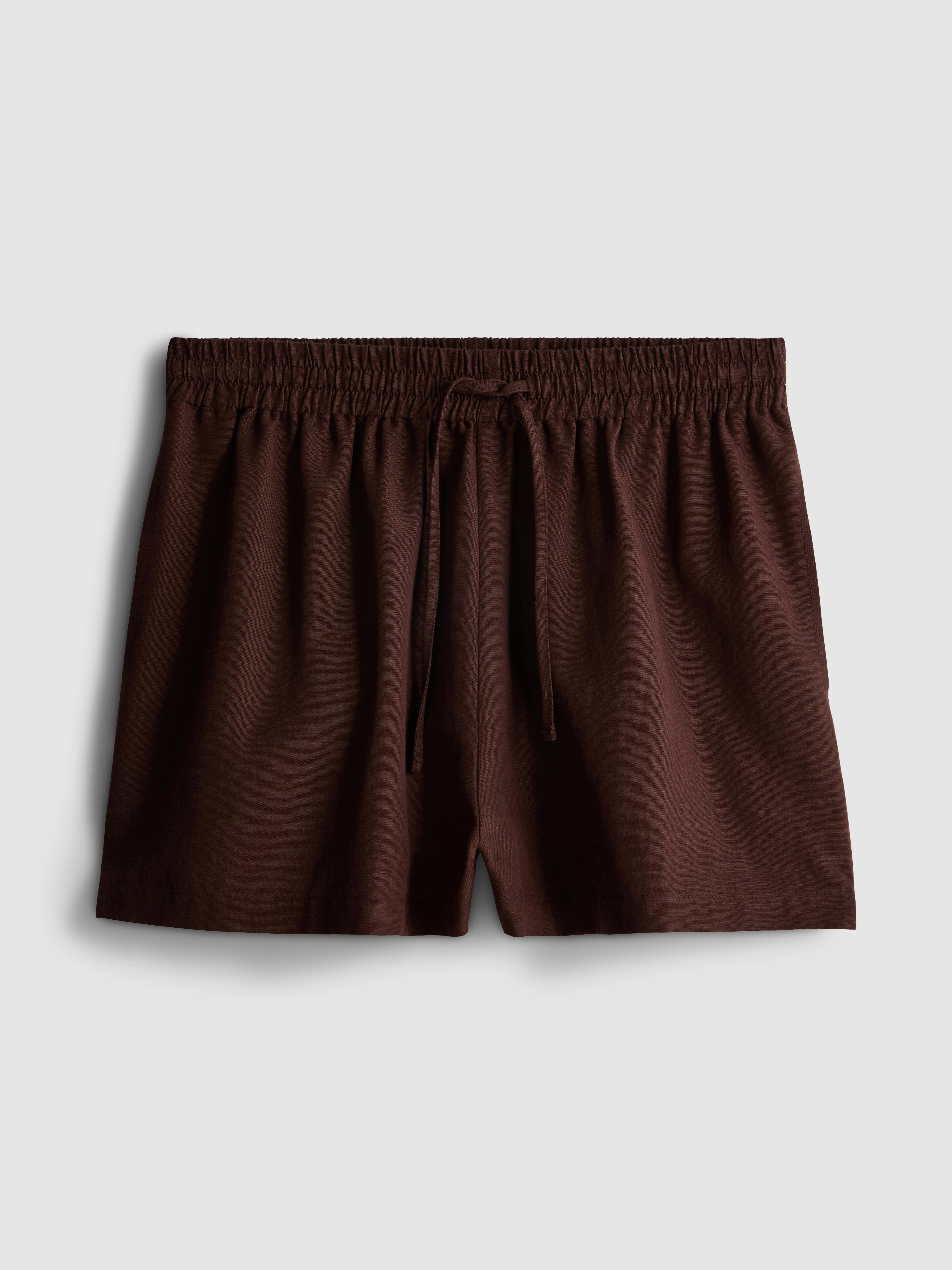 Shorts aus Baumwollmischung mit elastischem Bund