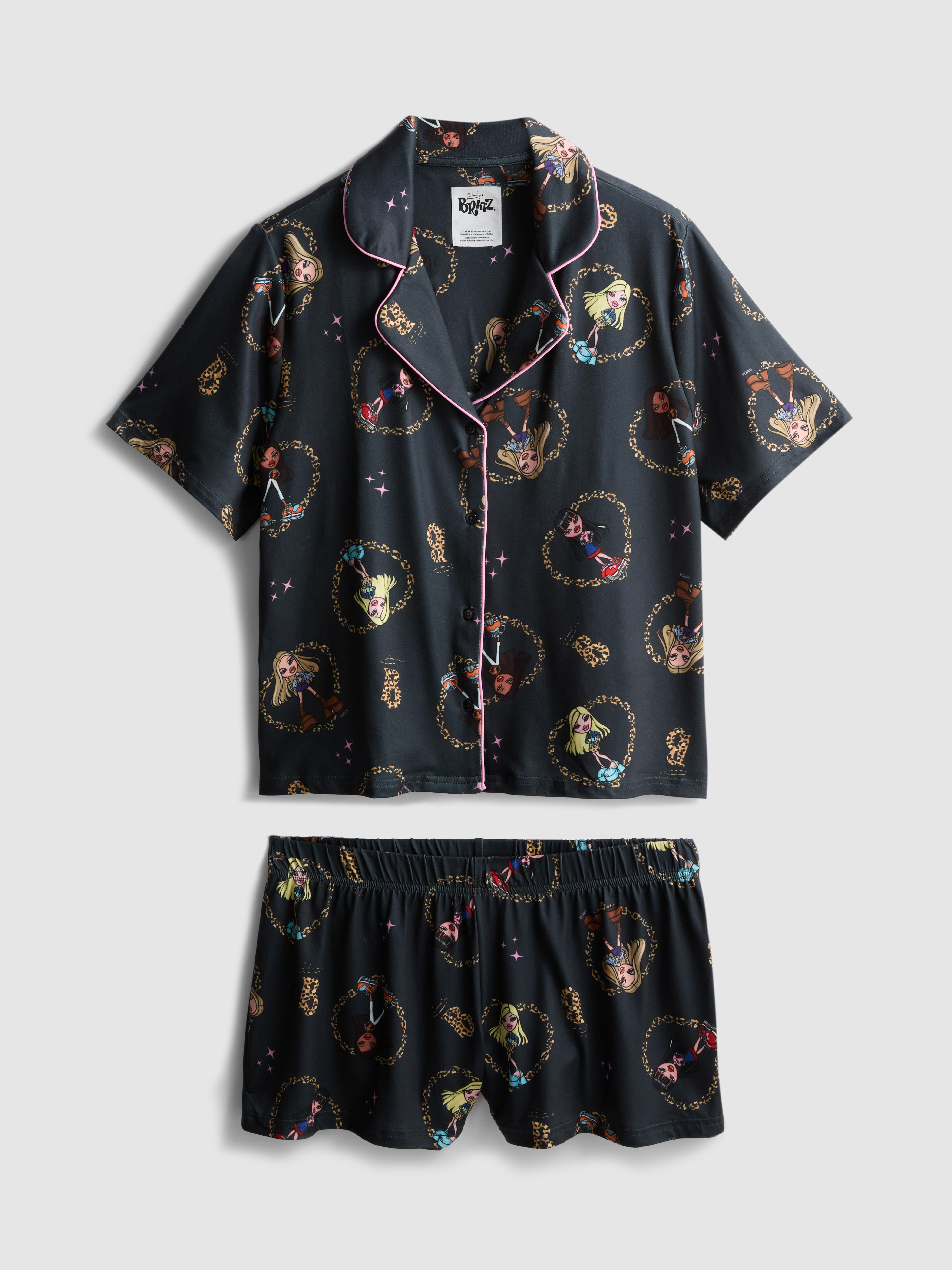 Korte boyfriend-pyjama met print Bratz