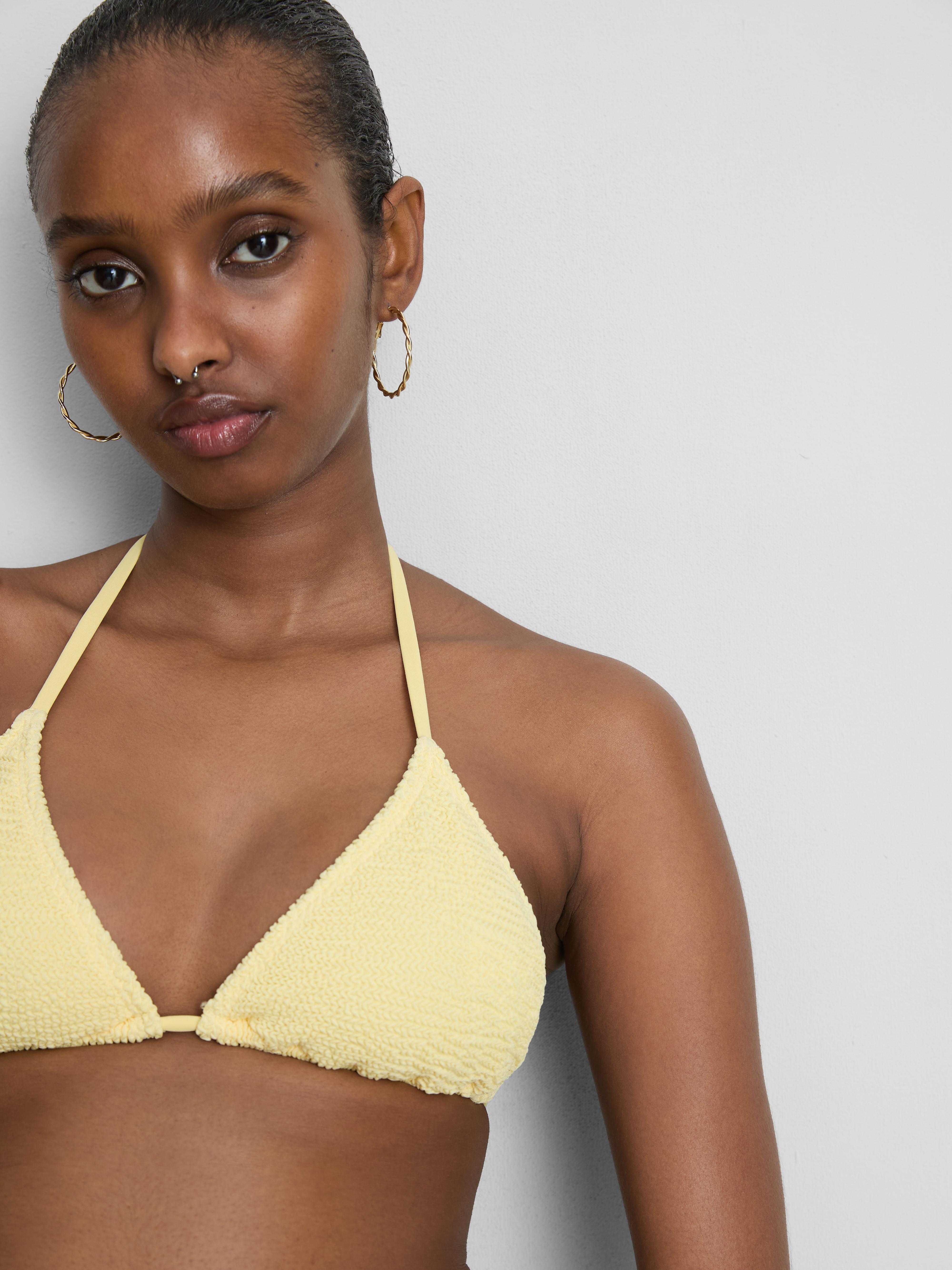 Crinkle Triangle Bikini Top