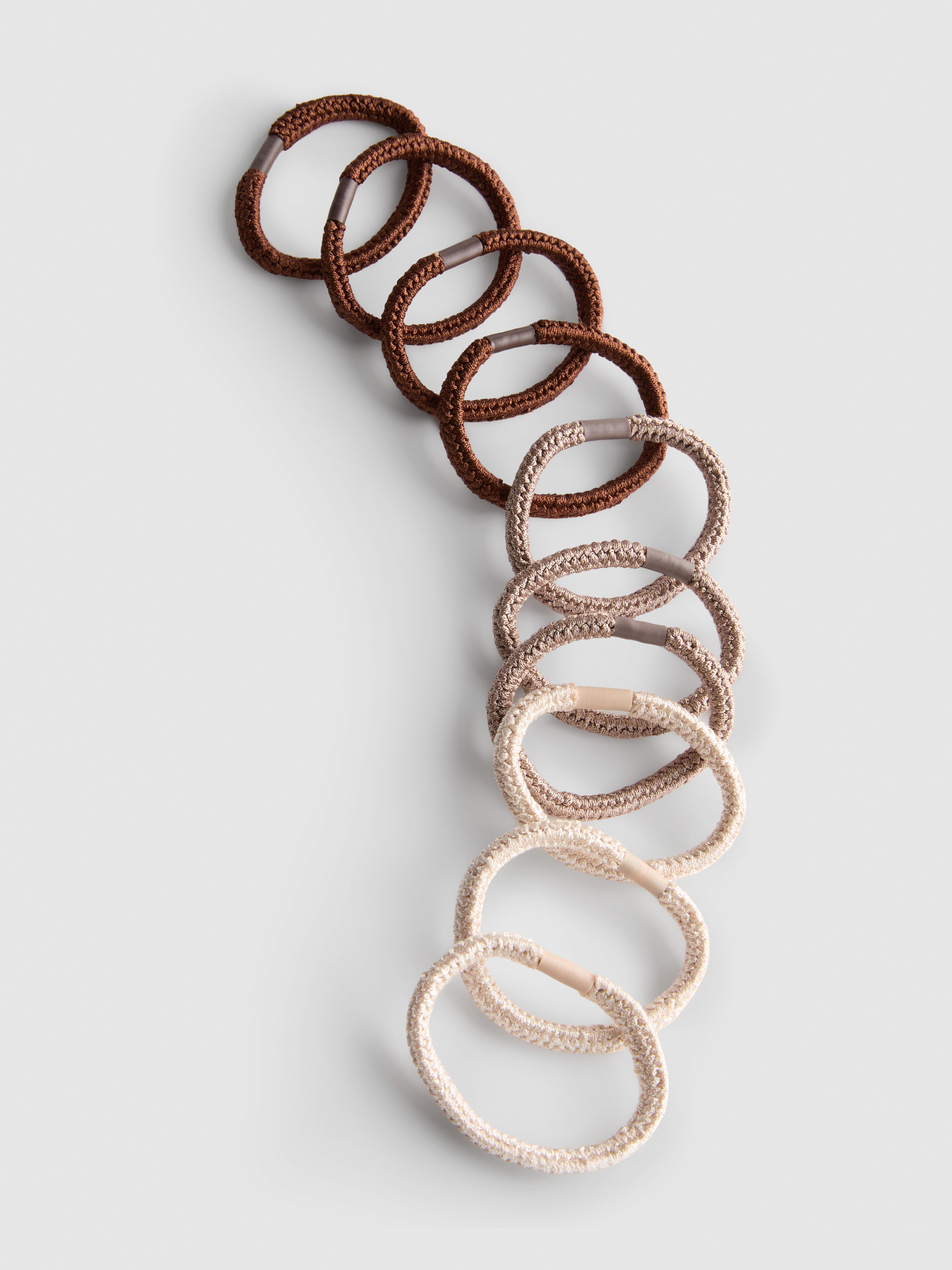 Confezione da 10 elastici per capelli spessi