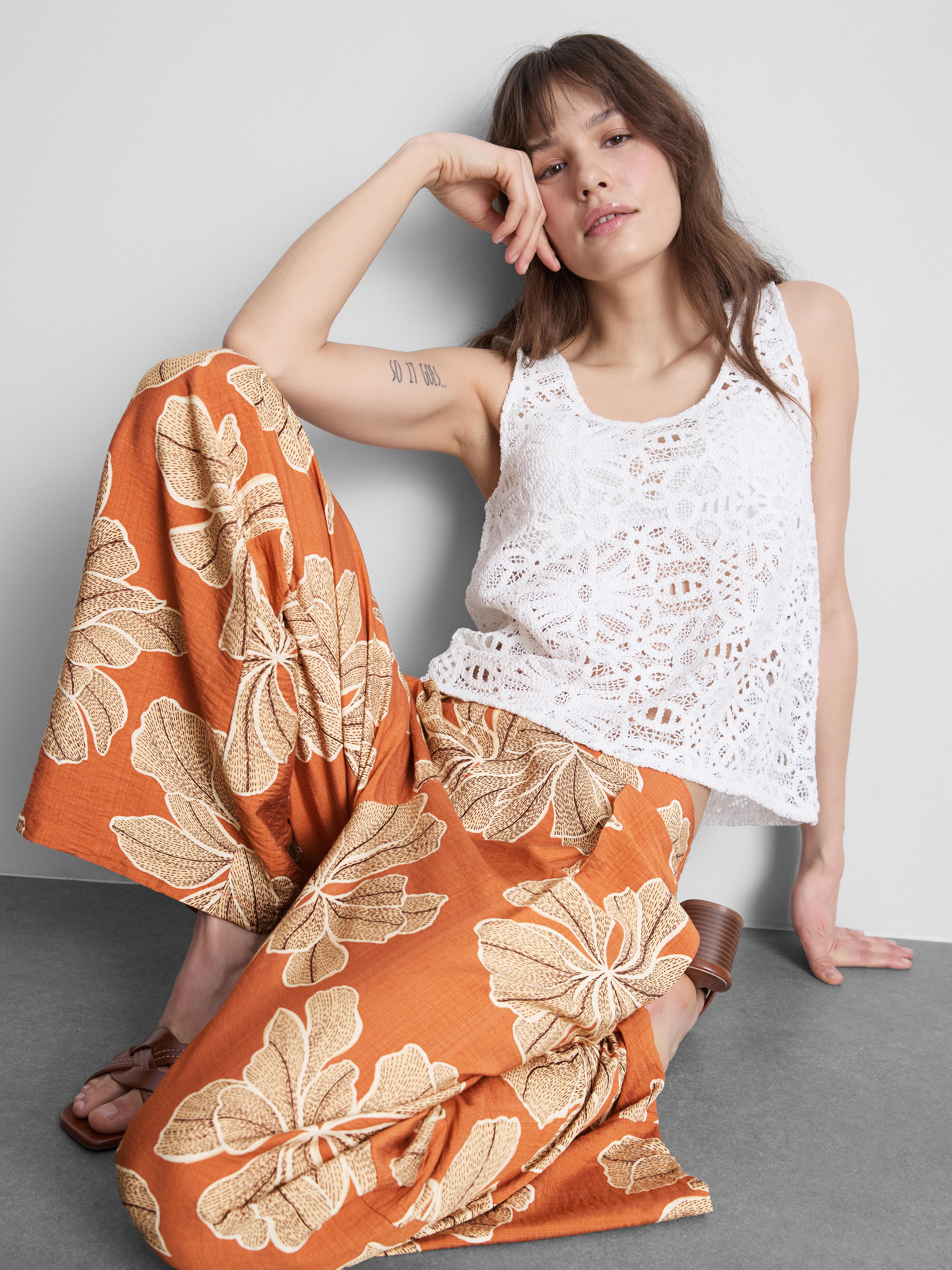 Printed Palazzo Trousers