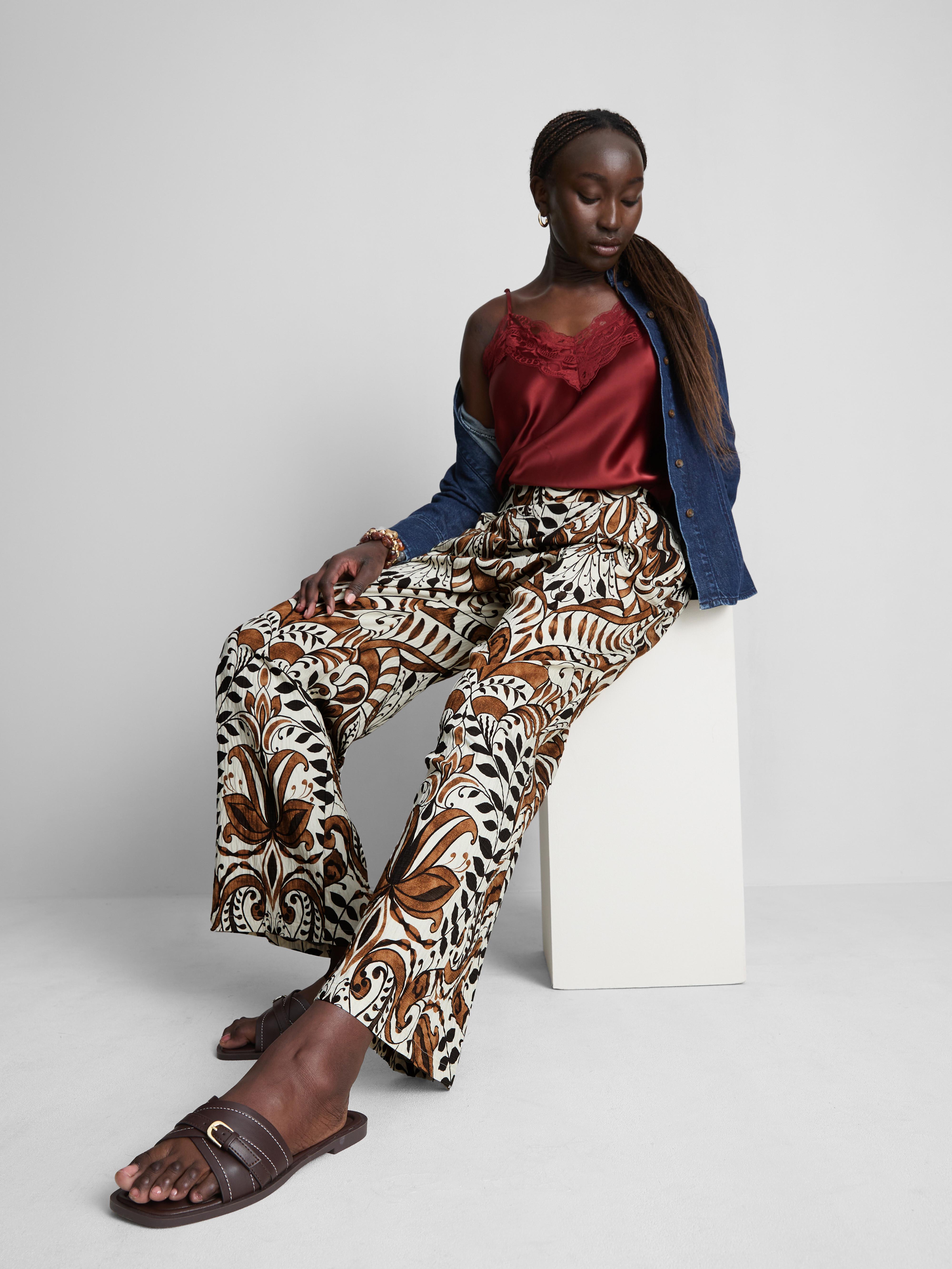 Printed Palazzo Trousers
