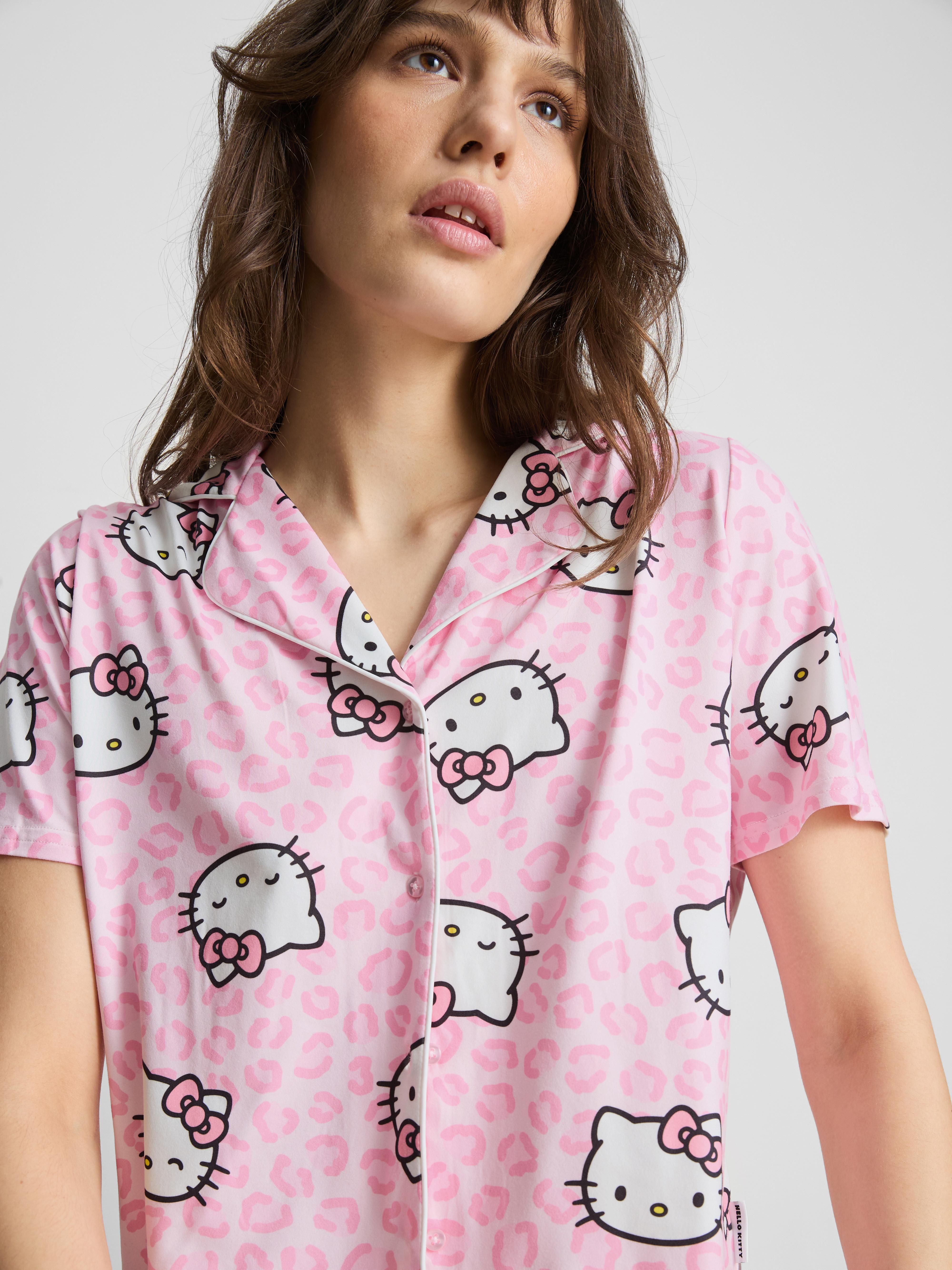 Kurzer „Hello Kitty“ Boyfriend-Schlafanzug