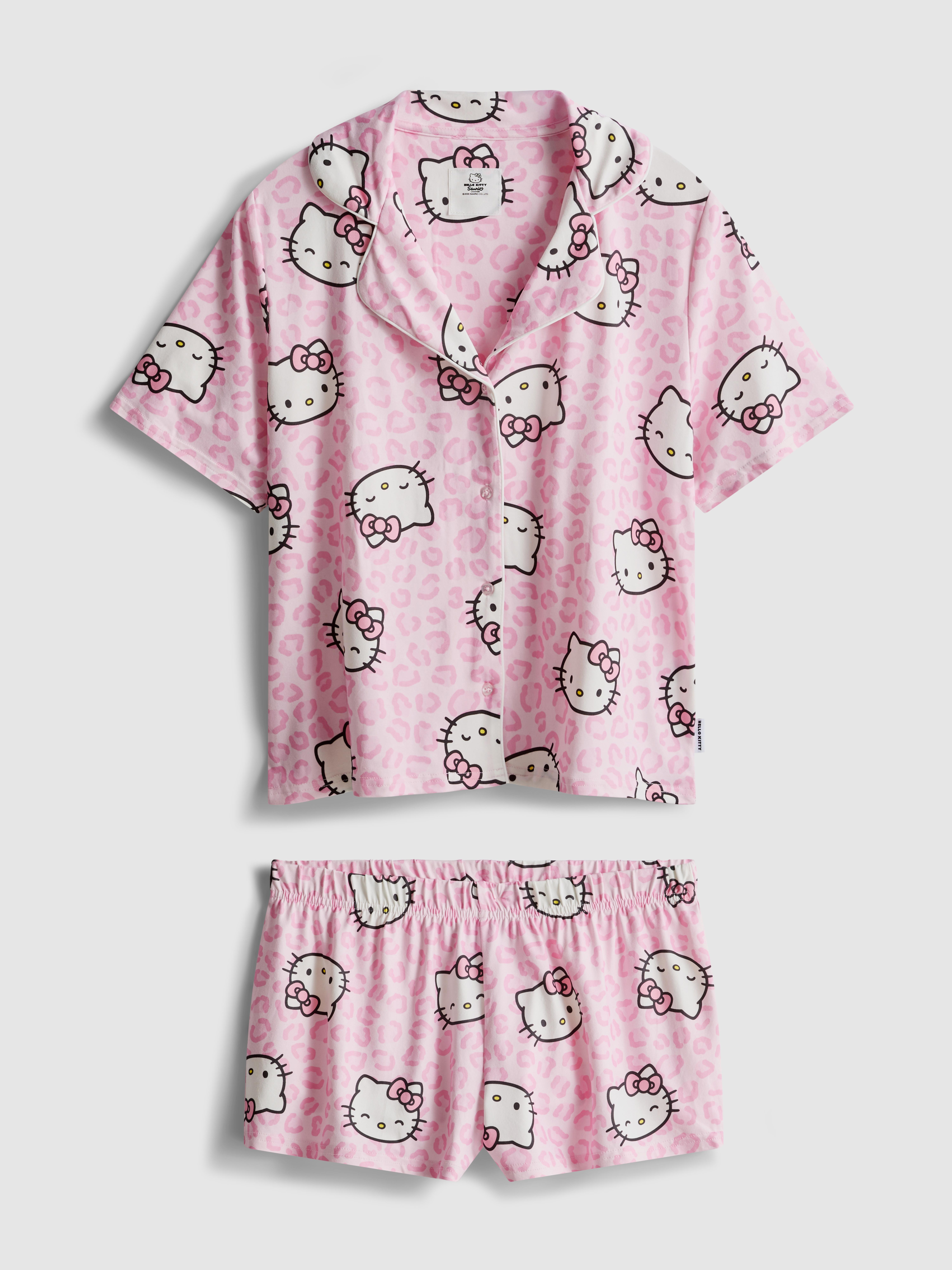 Kurzer „Hello Kitty“ Boyfriend-Schlafanzug