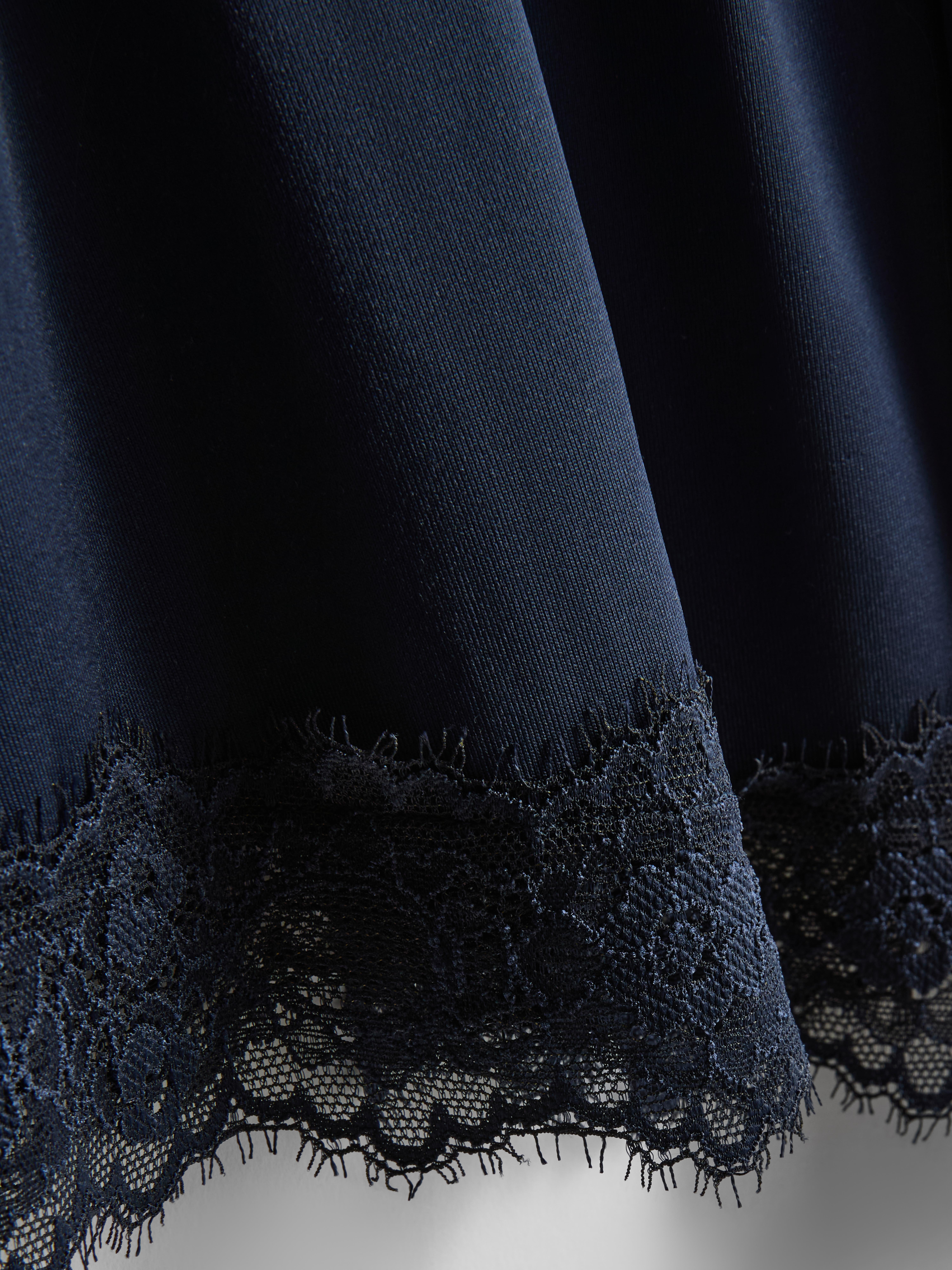 Women's Navy Asymmetric Lace Cami Top