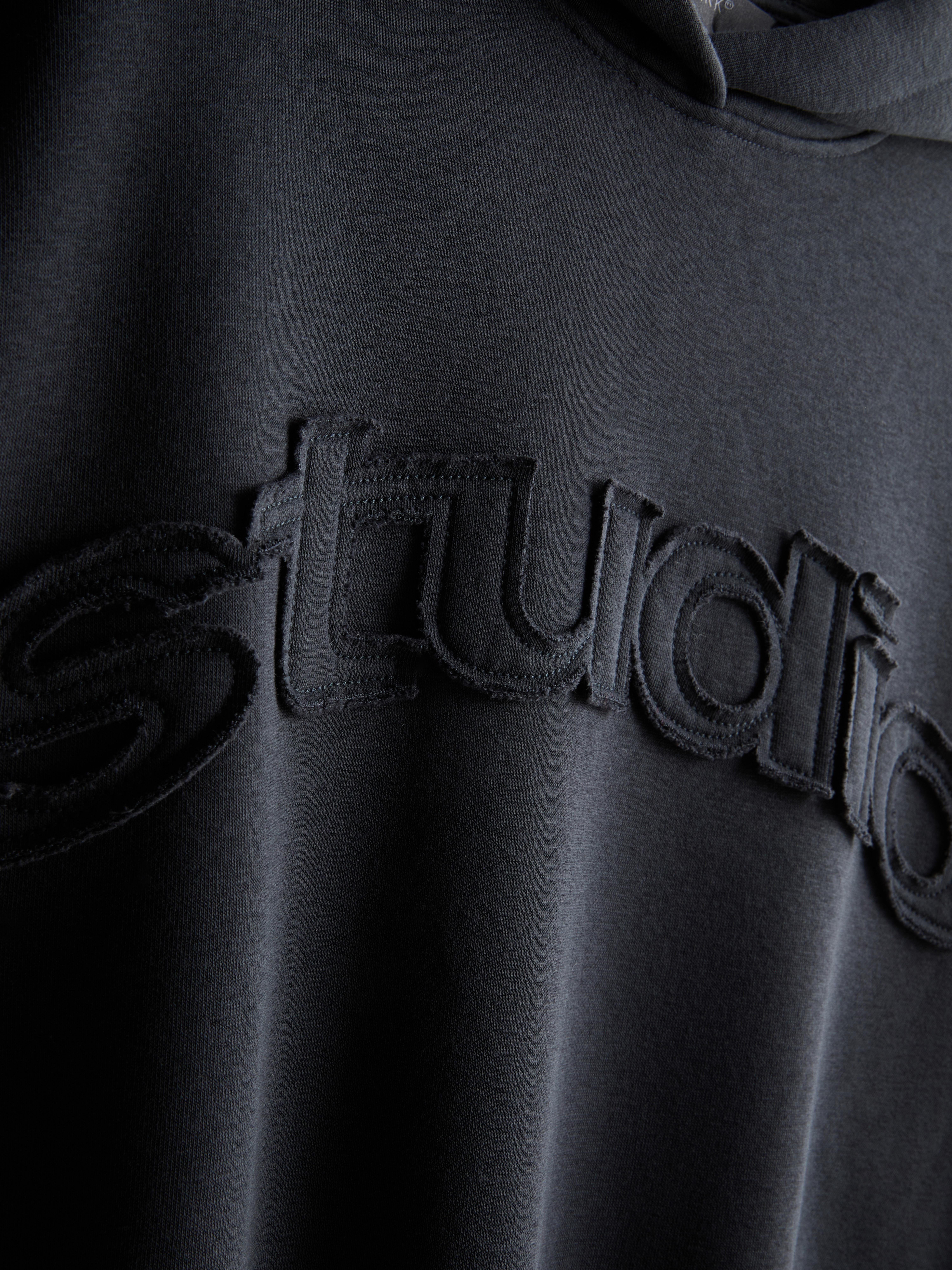 Relaxed Cotton Blend Appliqué Hoodie