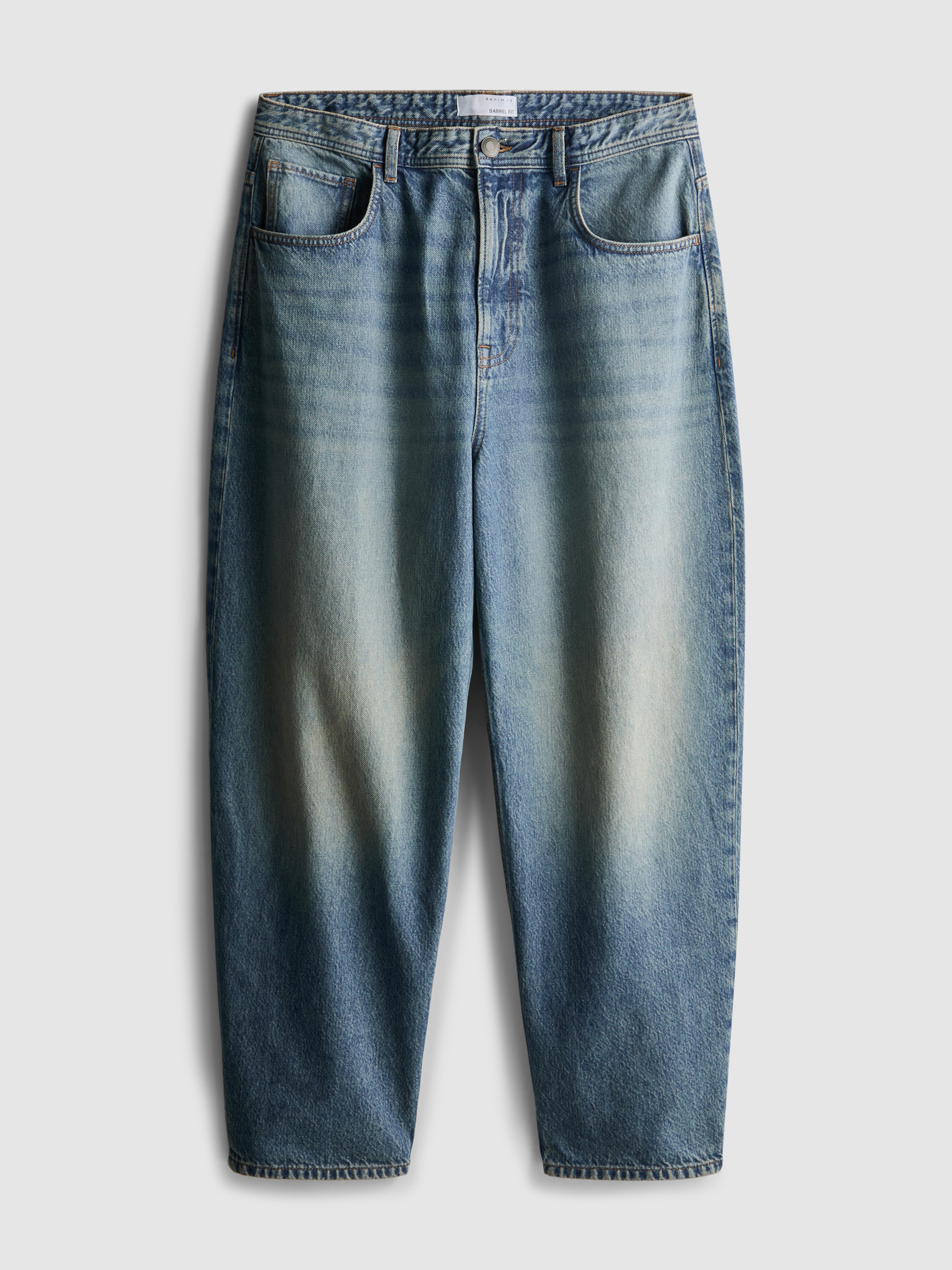 Barrel-Jeans mit mittlerer Leibhöhe