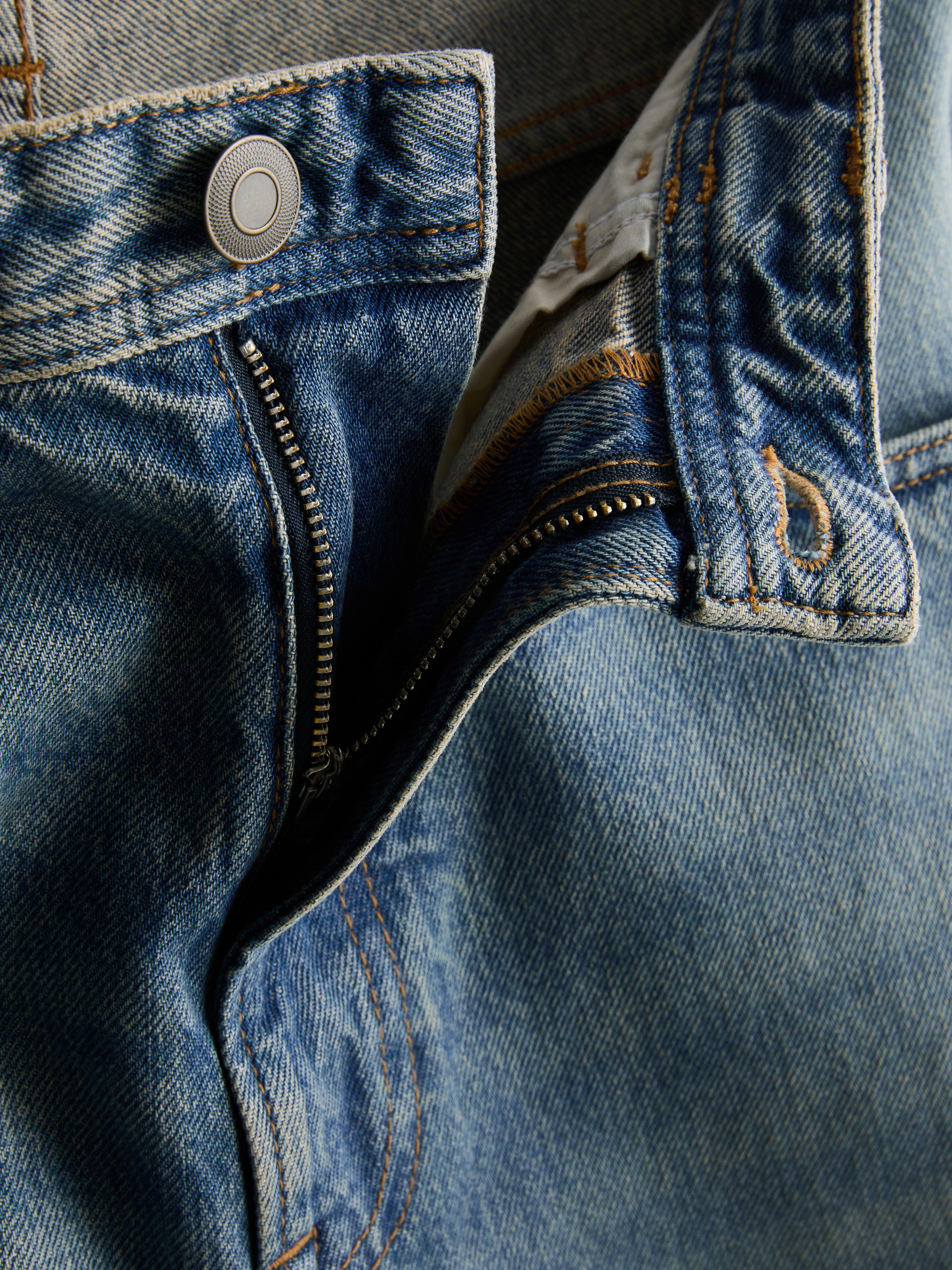 Barrel-Jeans mit mittlerer Leibhöhe