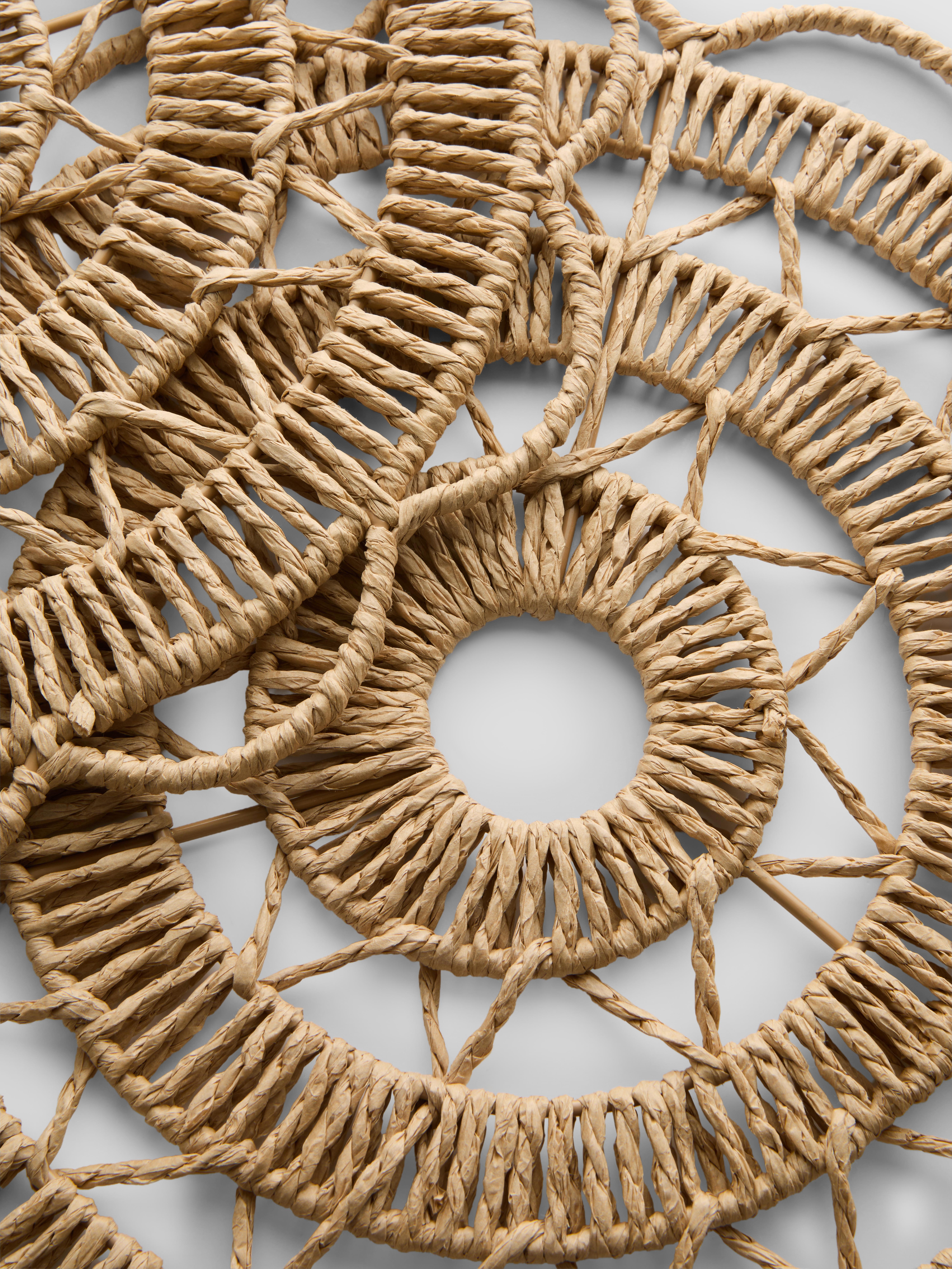 Confezione da 2 tovagliette in rattan a fiore