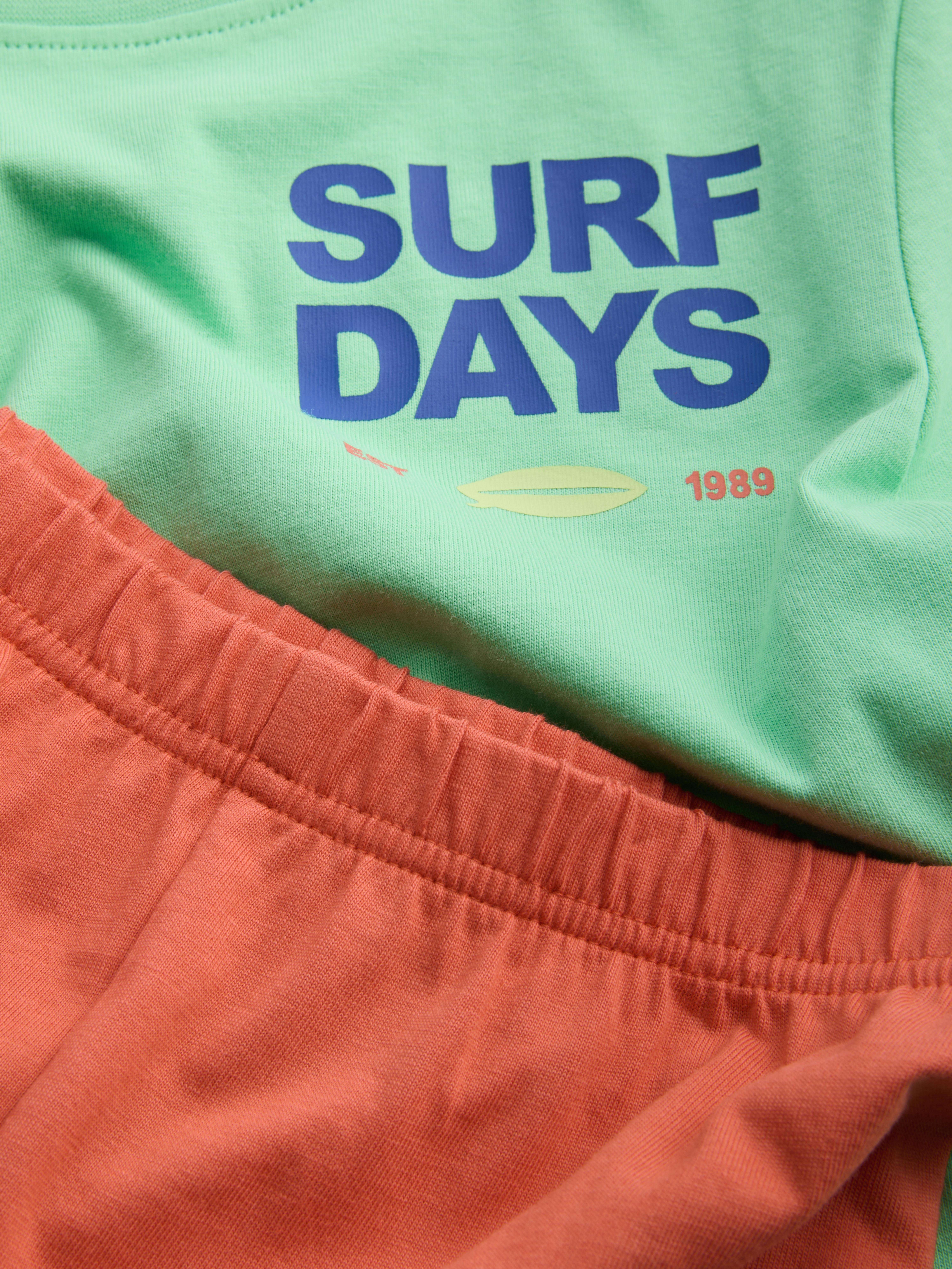 1,5-8 anos | Pack 2 pijamas curtos gráficos Surf