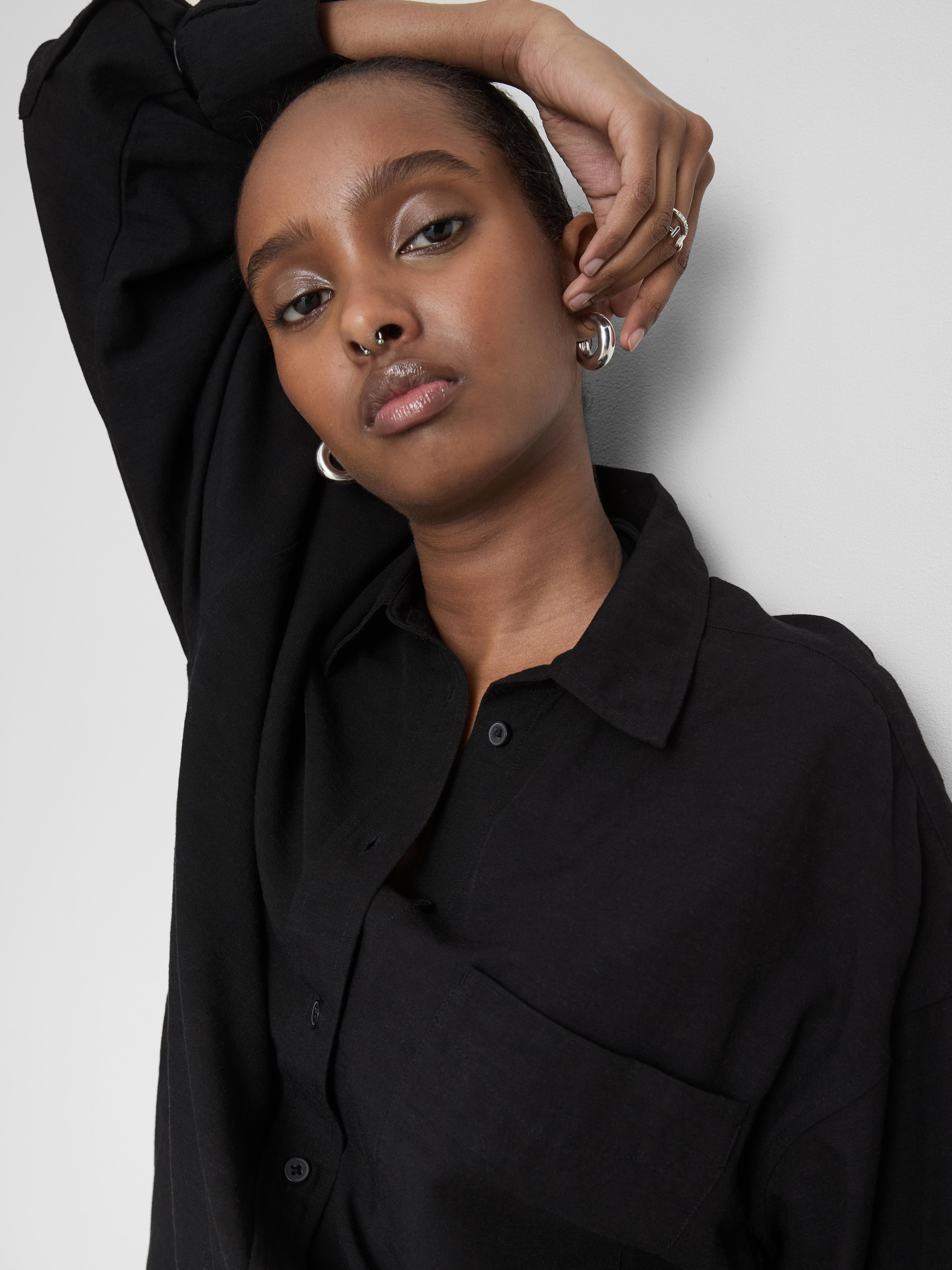 Classic Cotton-Blend Button-Down Shirt