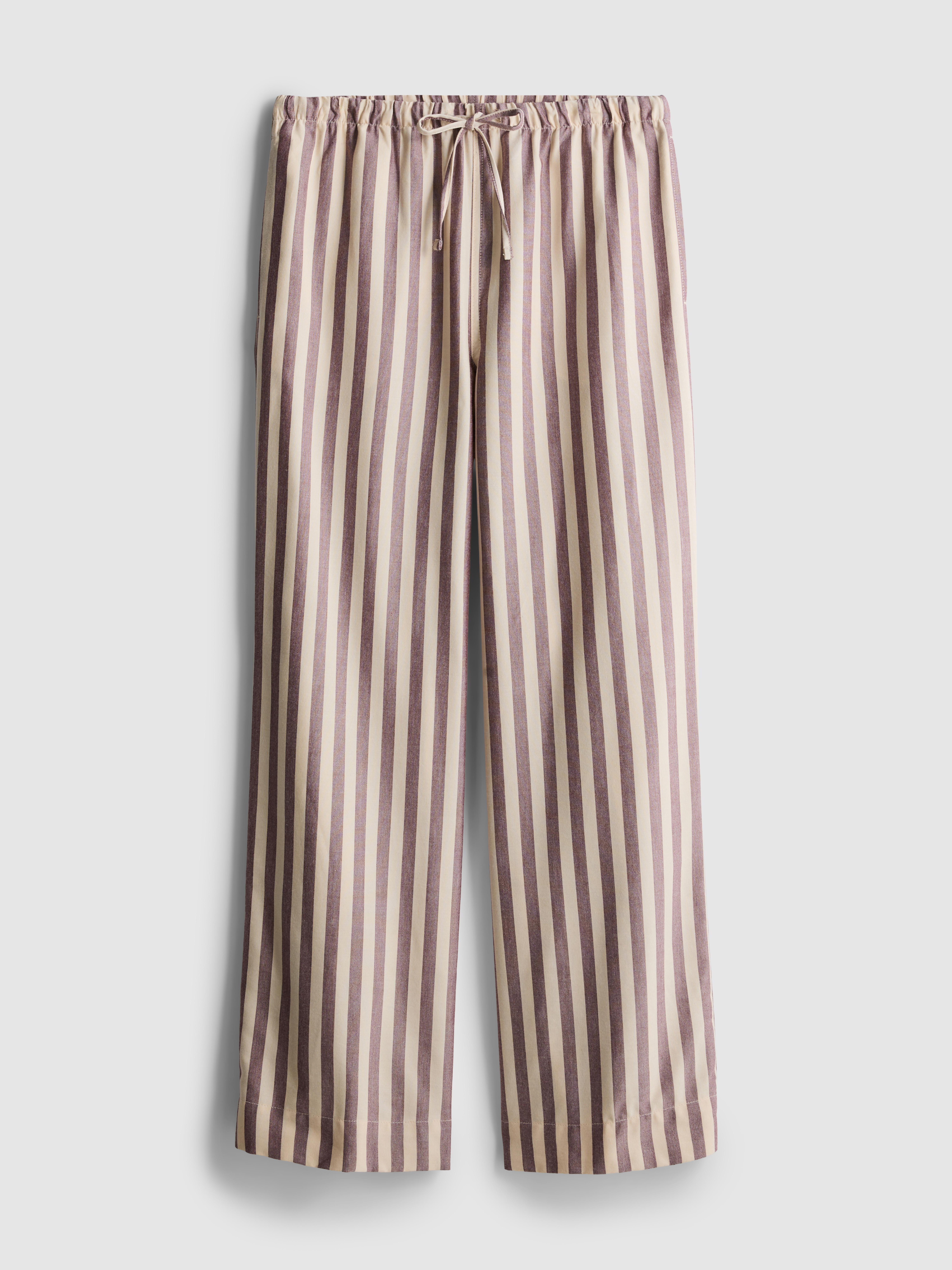 Pantalon à cordon de serrage et rayures Oxford