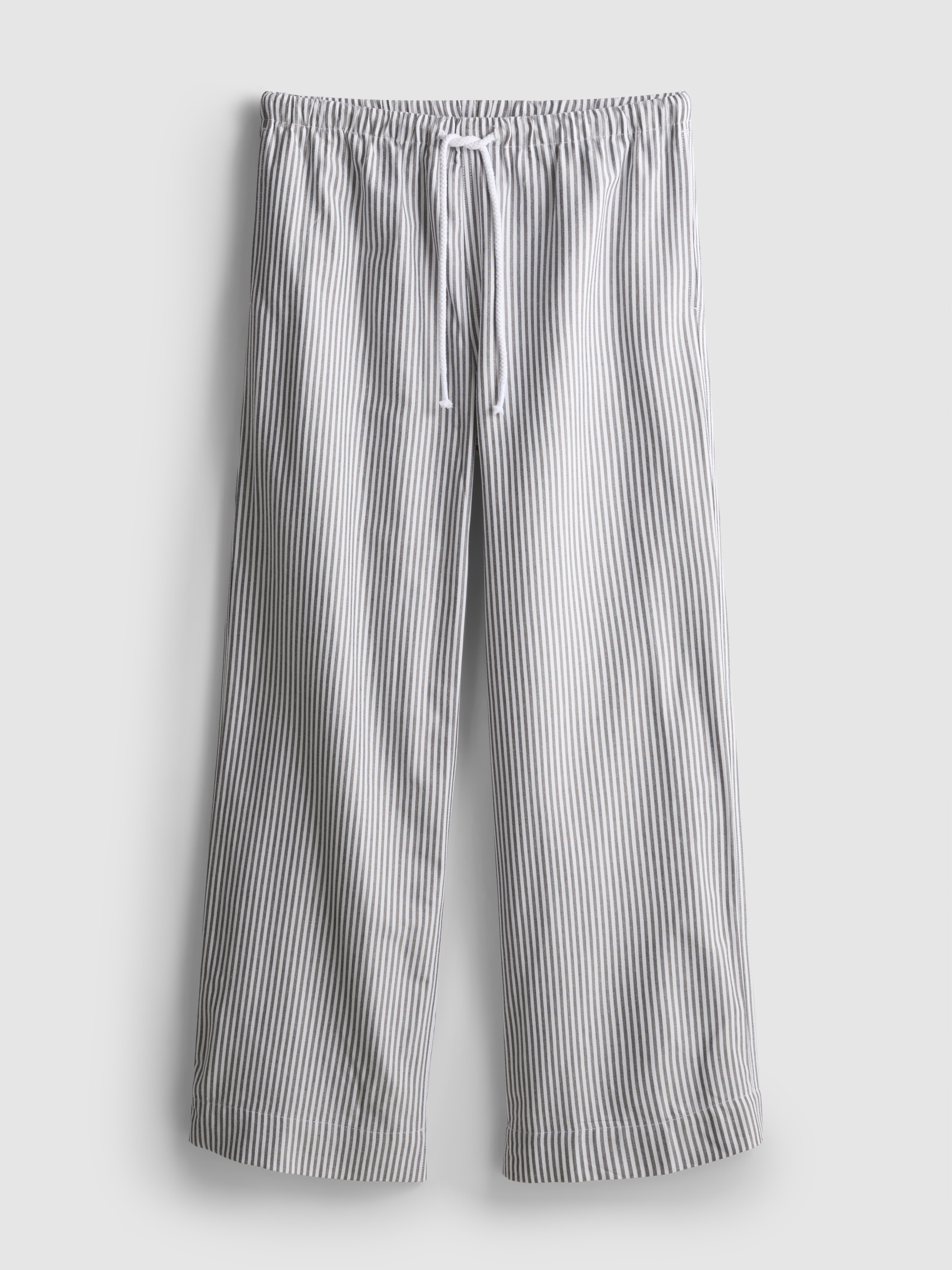 Pantaloni con elastico a righe Oxford