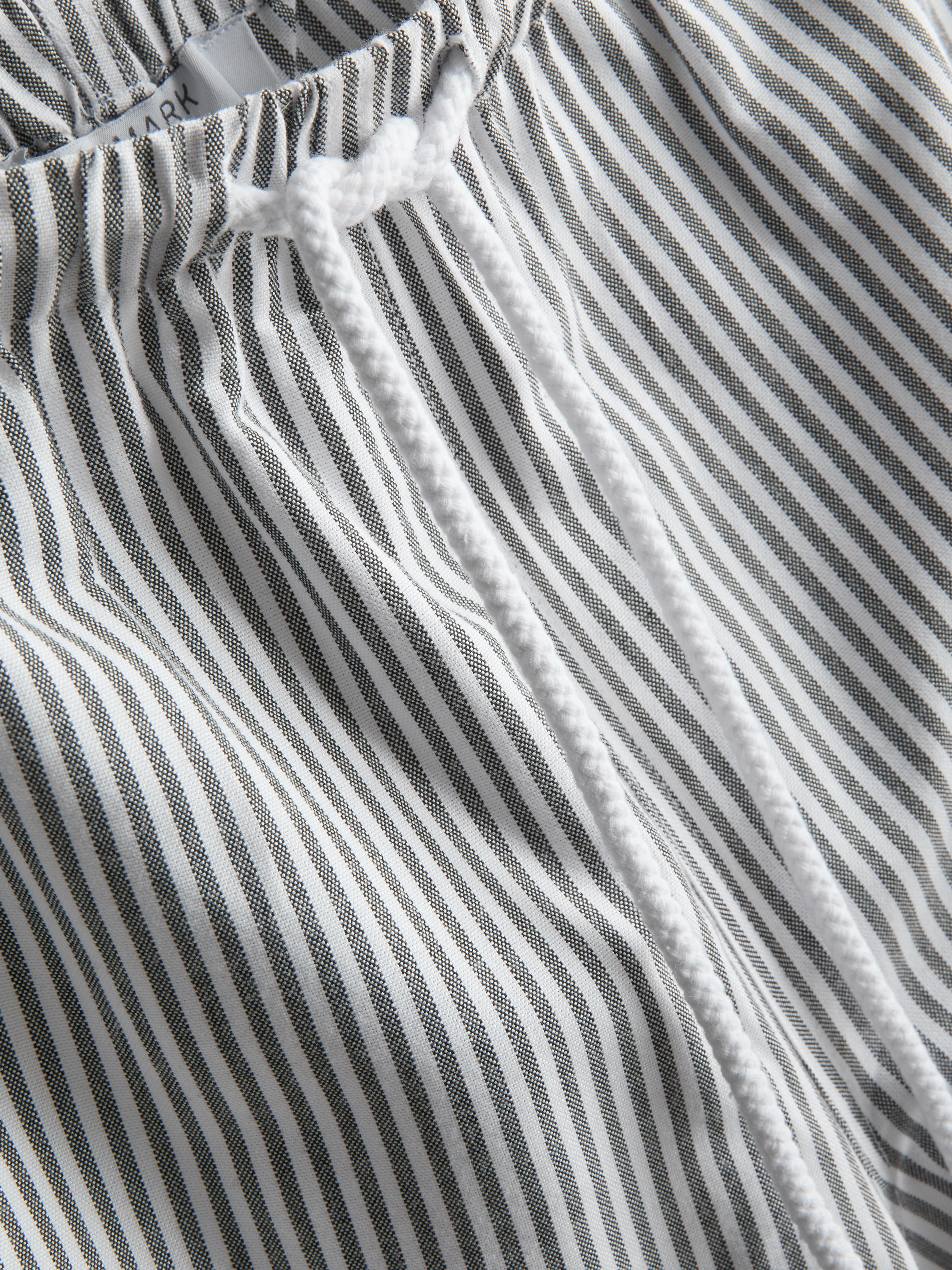 Pantaloni con elastico a righe Oxford