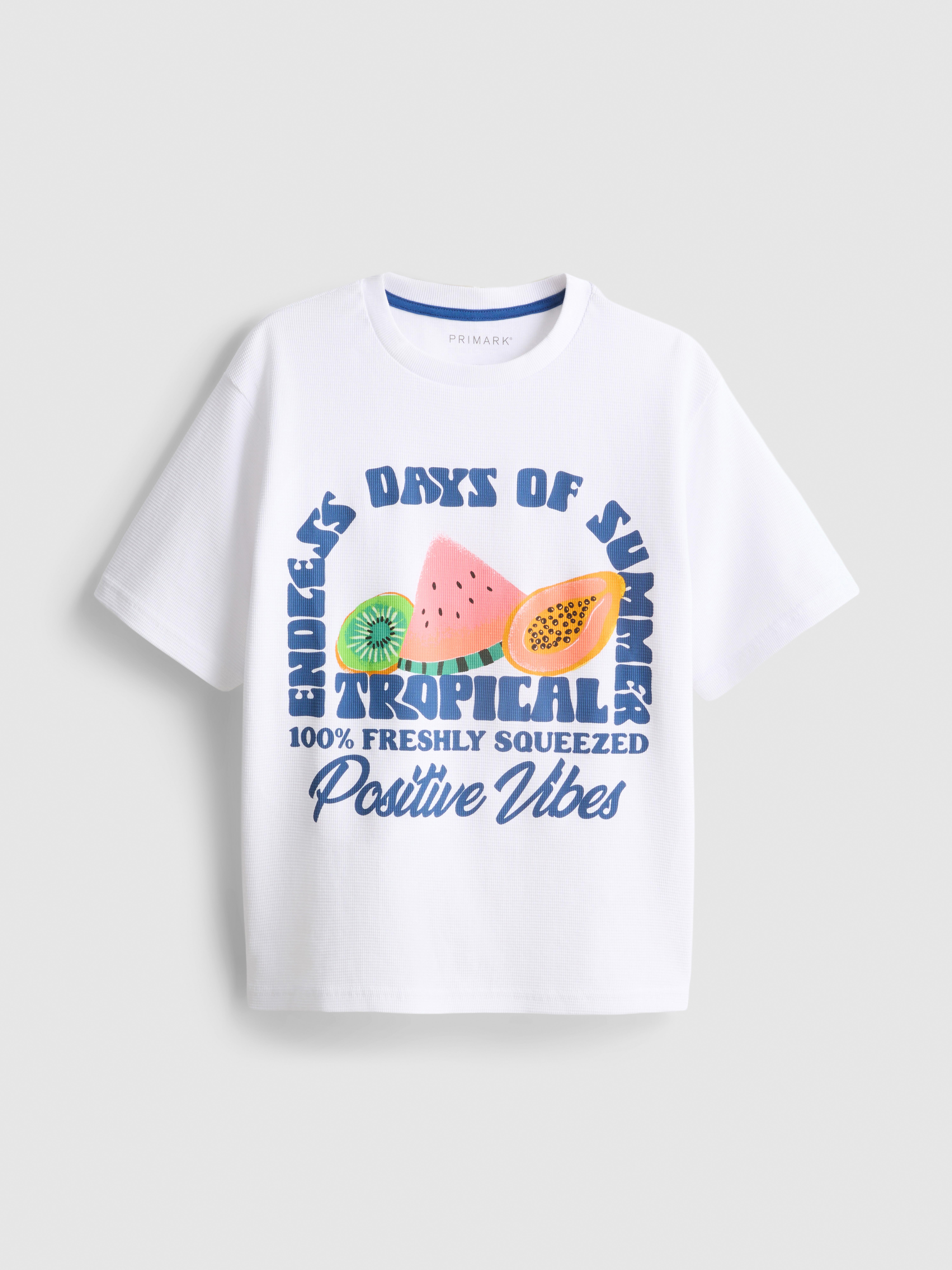 7–15 lat | Teksturowany T-shirt z owocowym nadrukiem