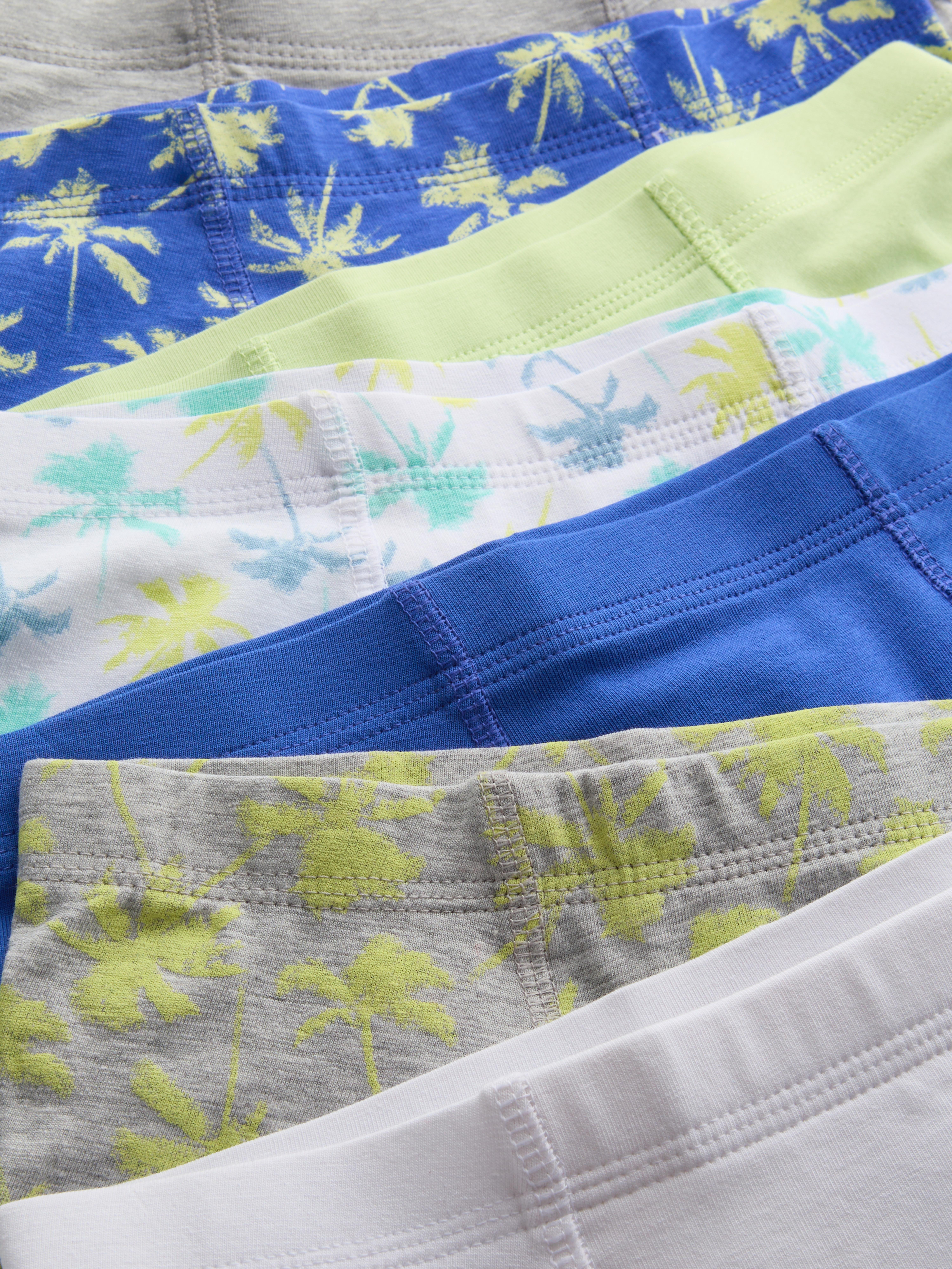 2–15 Jahre | Boxershorts mit Palmen-Grafik, 7er-Pack