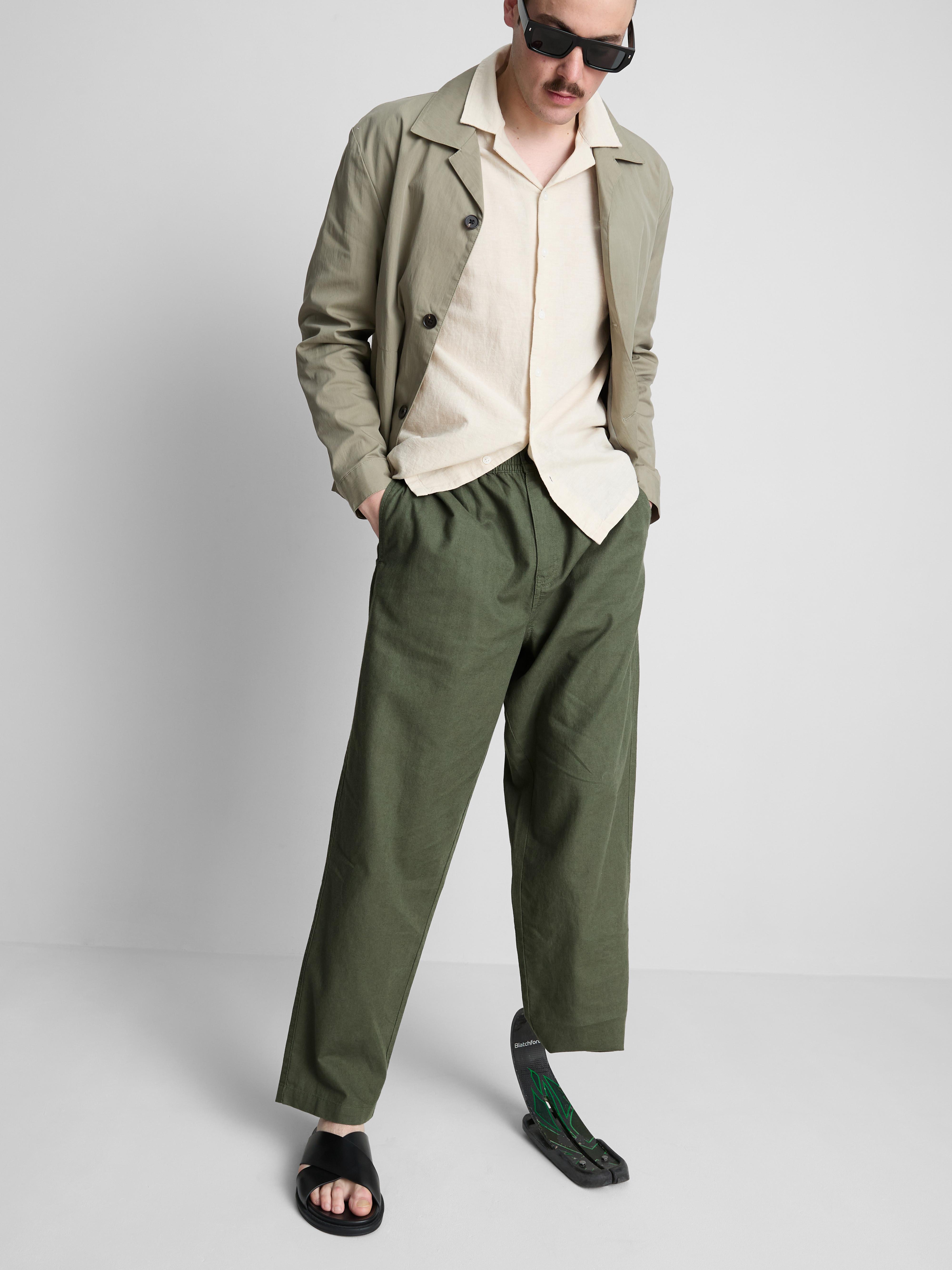 Hlače iz mešanice lana