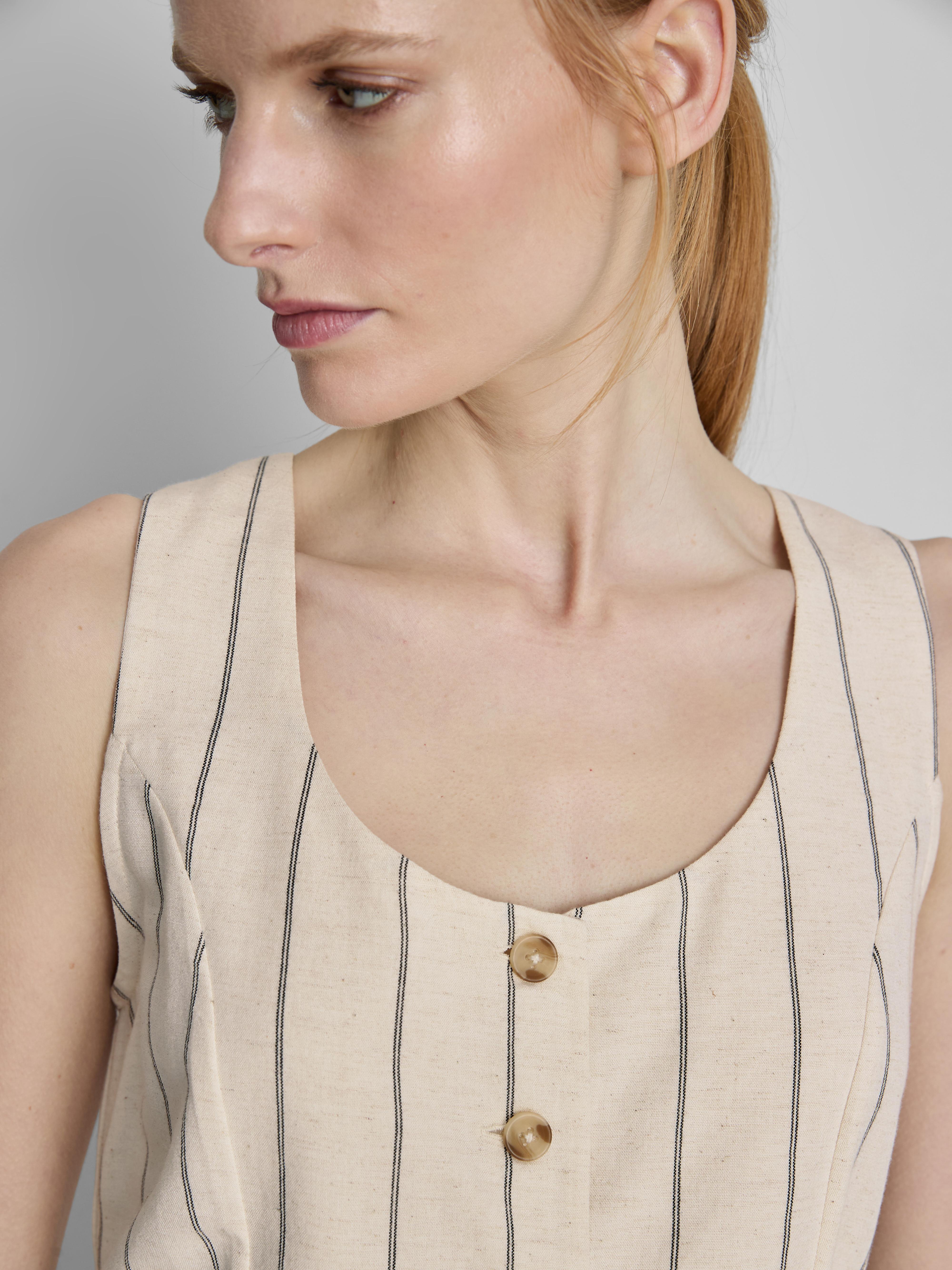 Gilet in misto cotone con bottoni