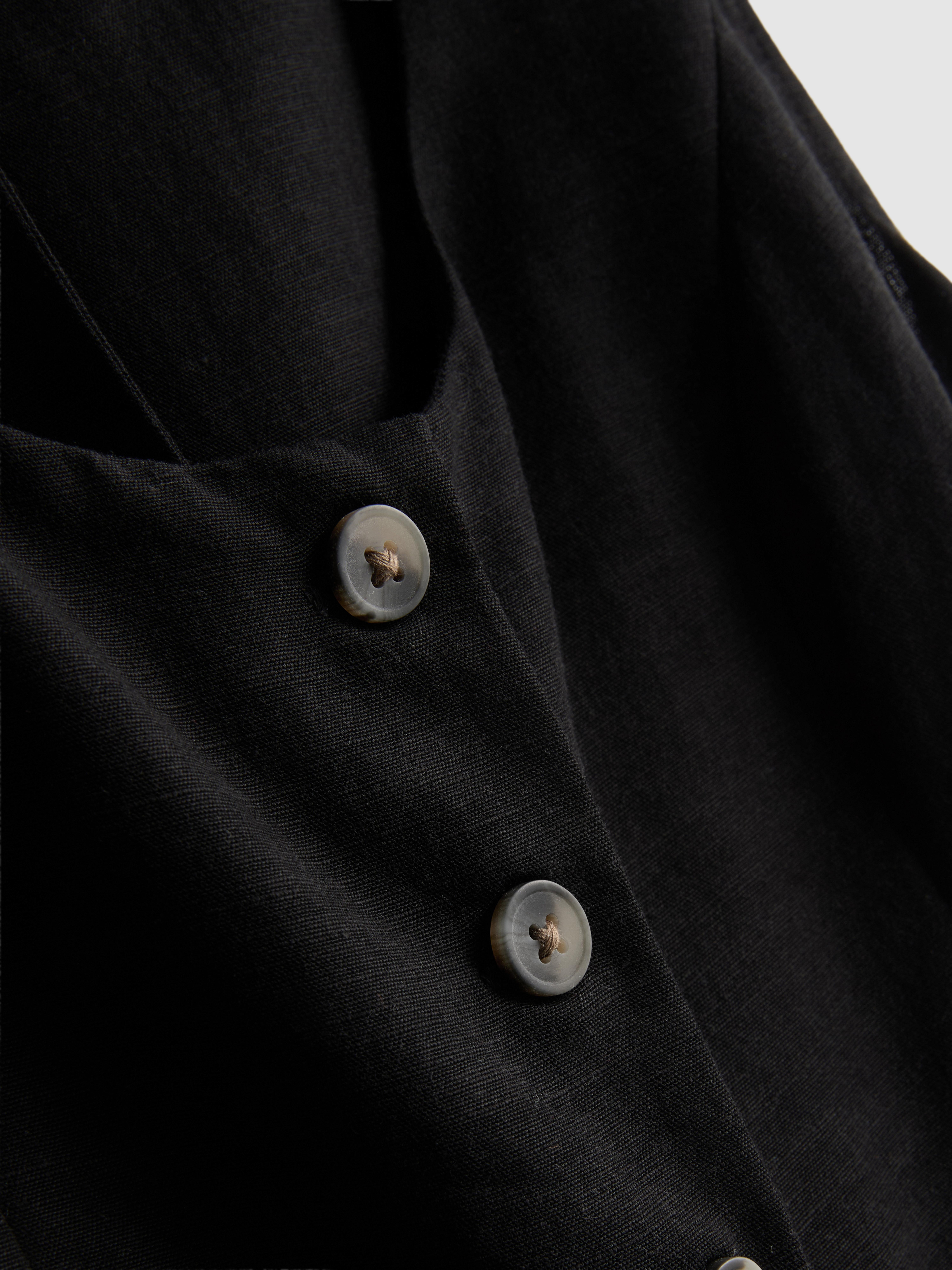 Cotton-Blend Button-Up Vest