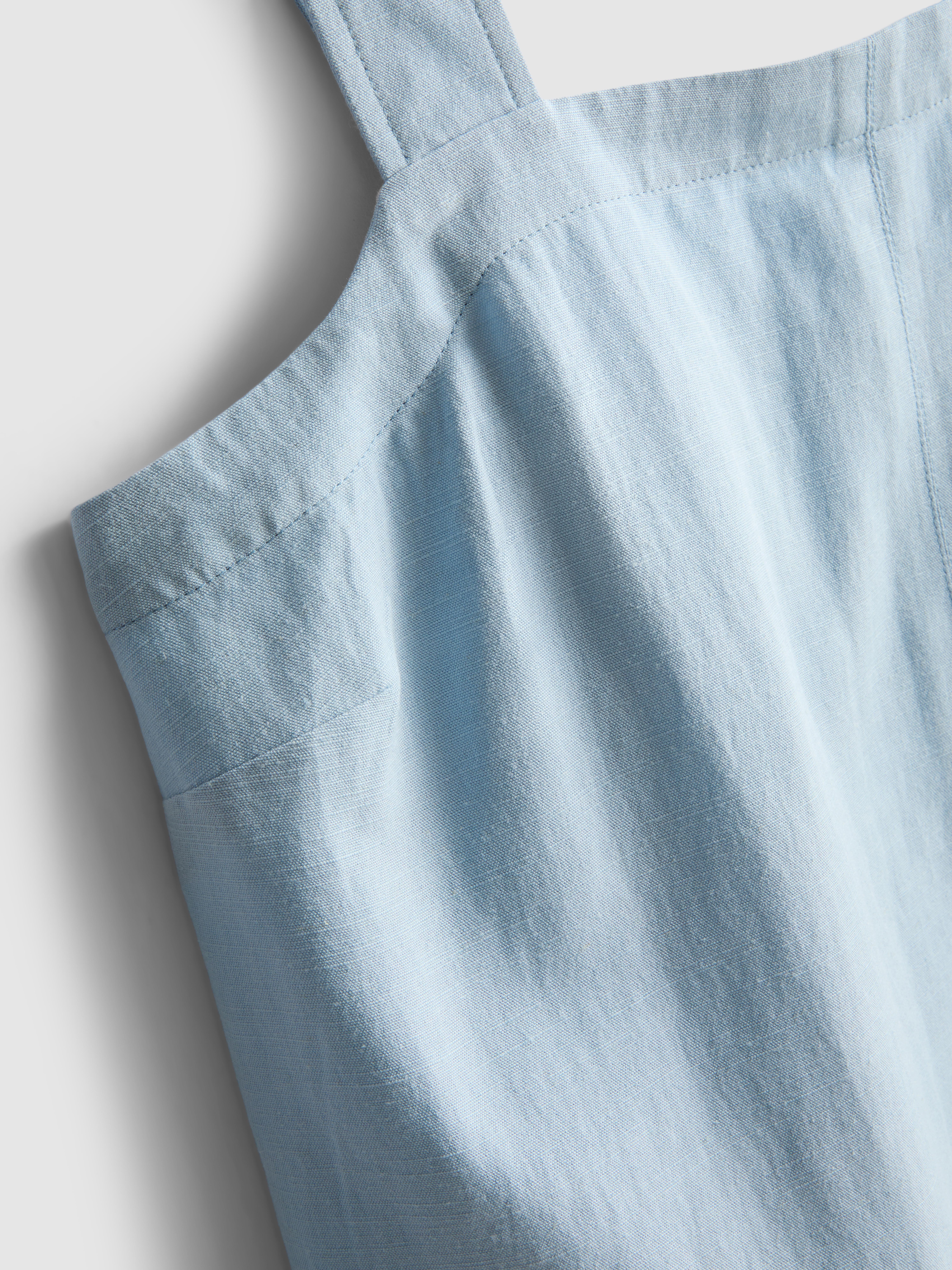 Cotton Blend Cropped Pinafore Top
