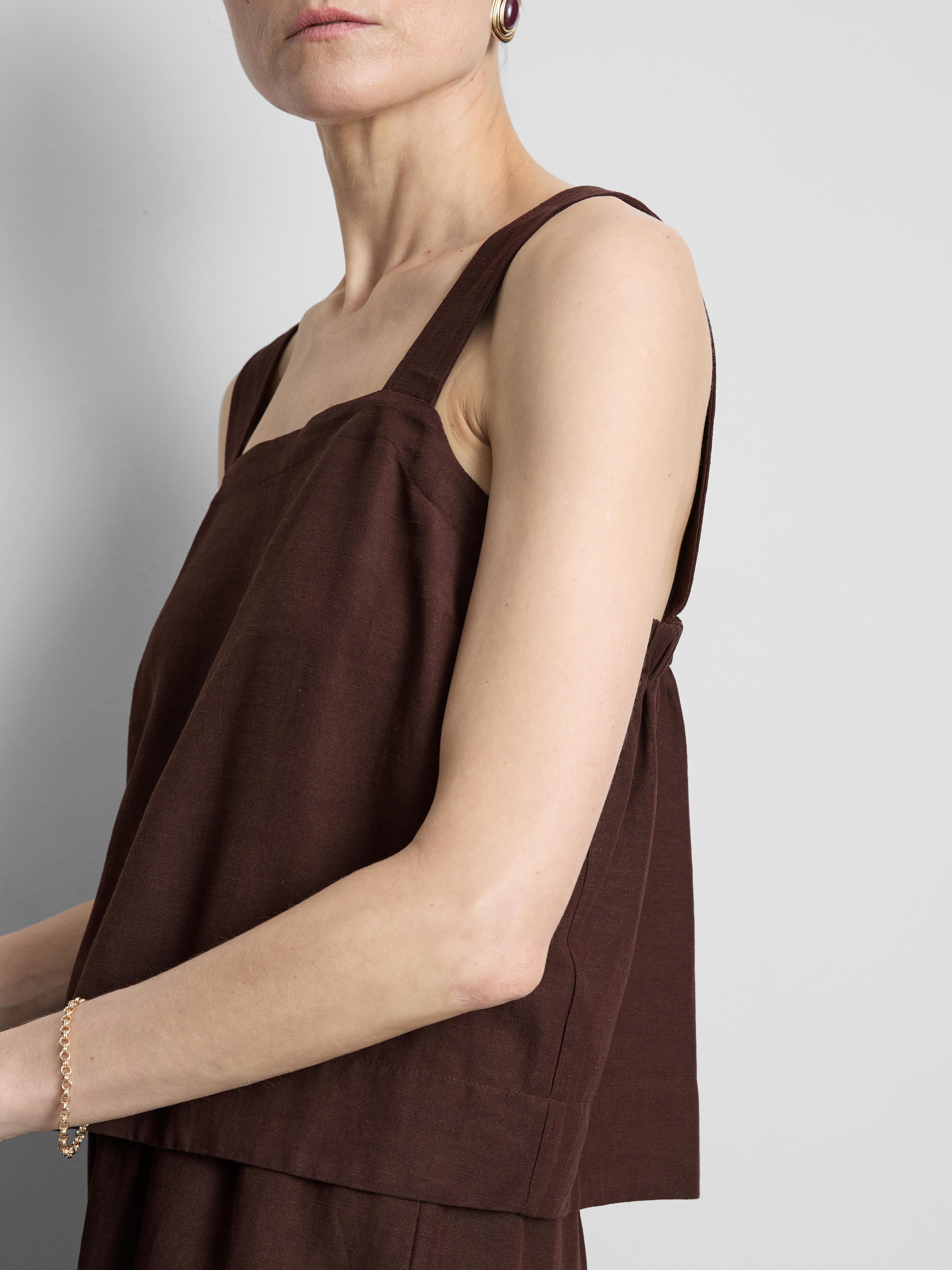 Cotton Blend Cropped Pinafore Top