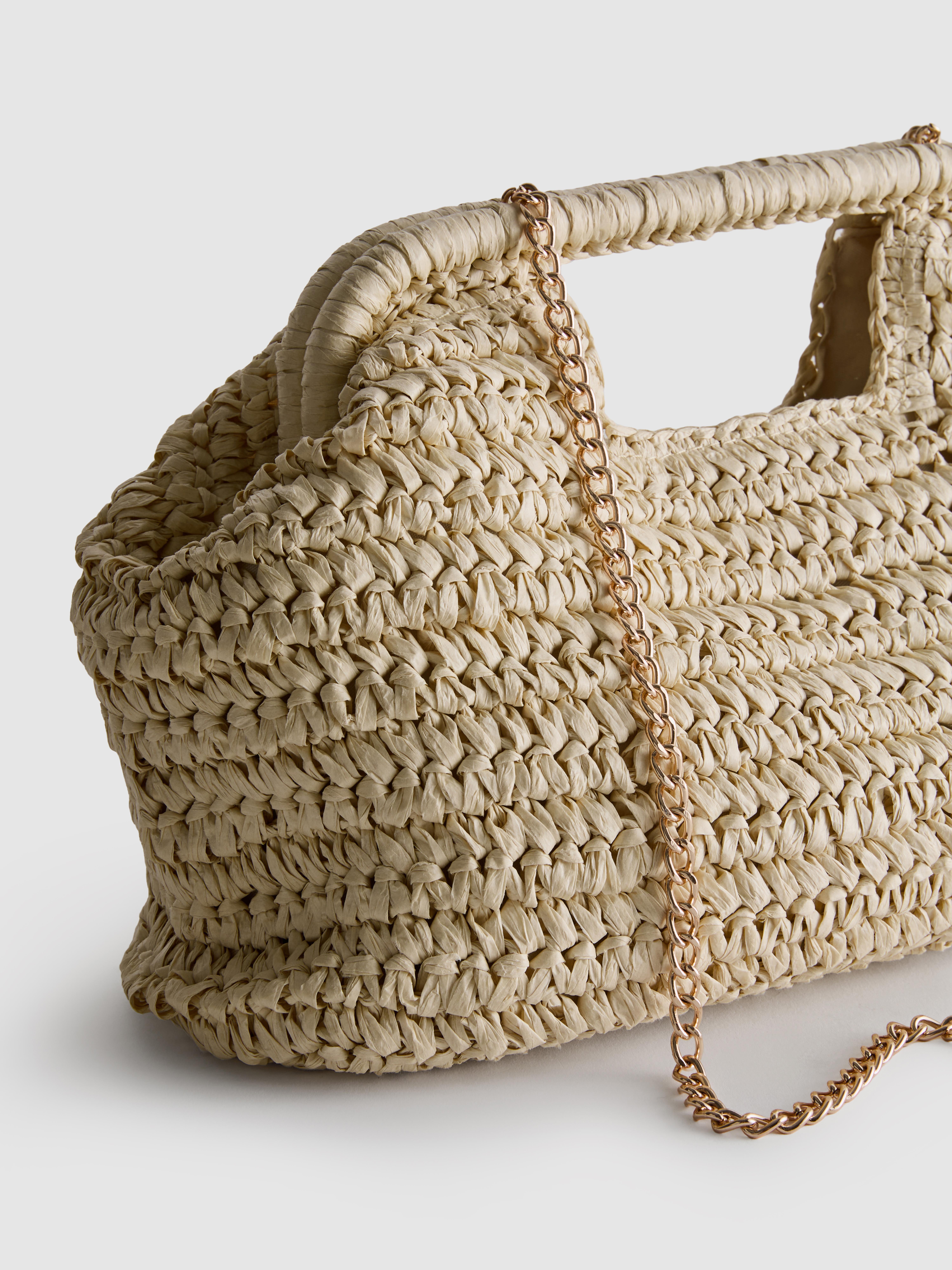 Women's Natural Paula Echevarría Woven Crossbody Bag | Primark