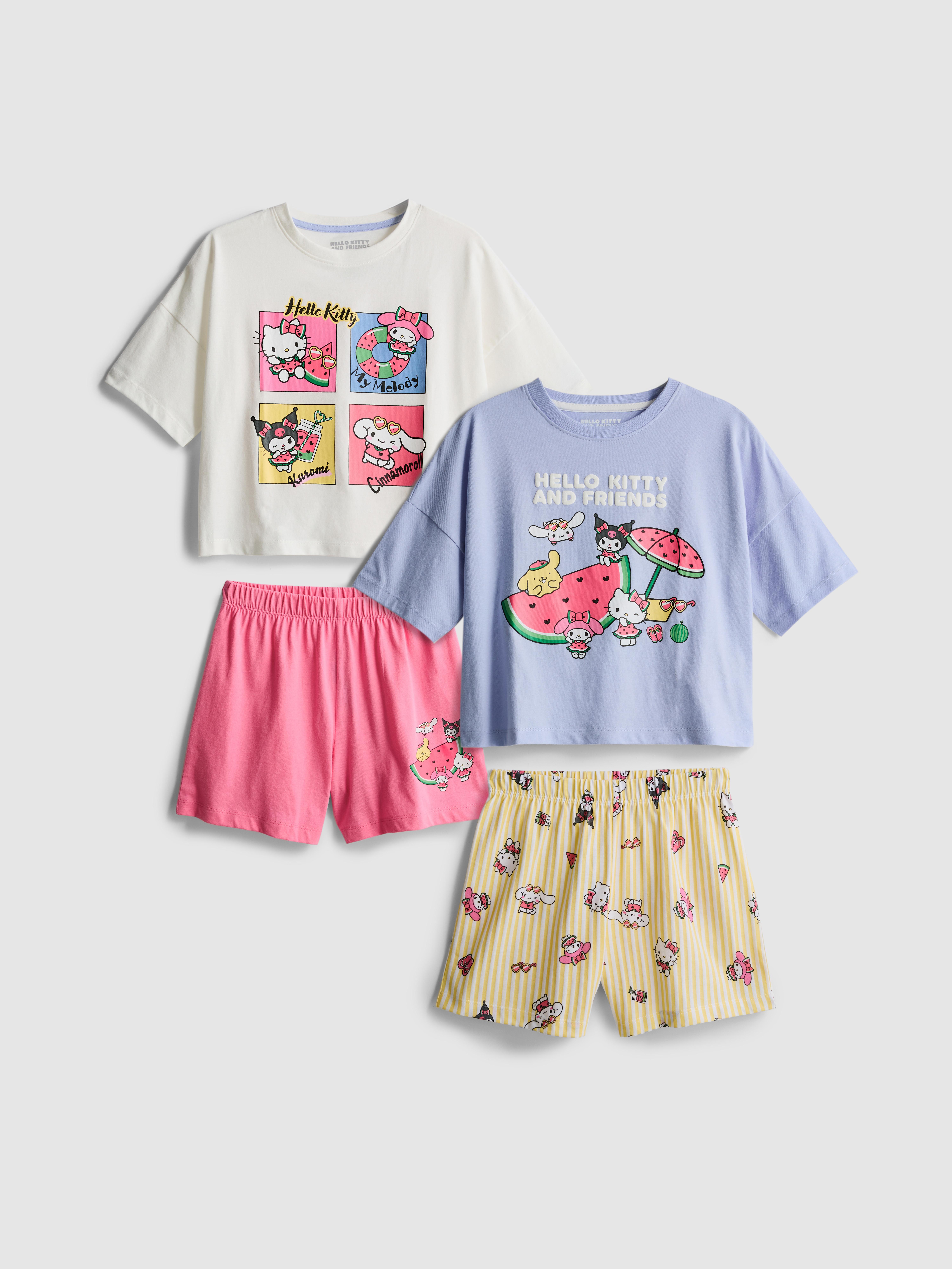 5-15yrs | 2pk Hello Kitty and Friends Boxy Short Pyjamas