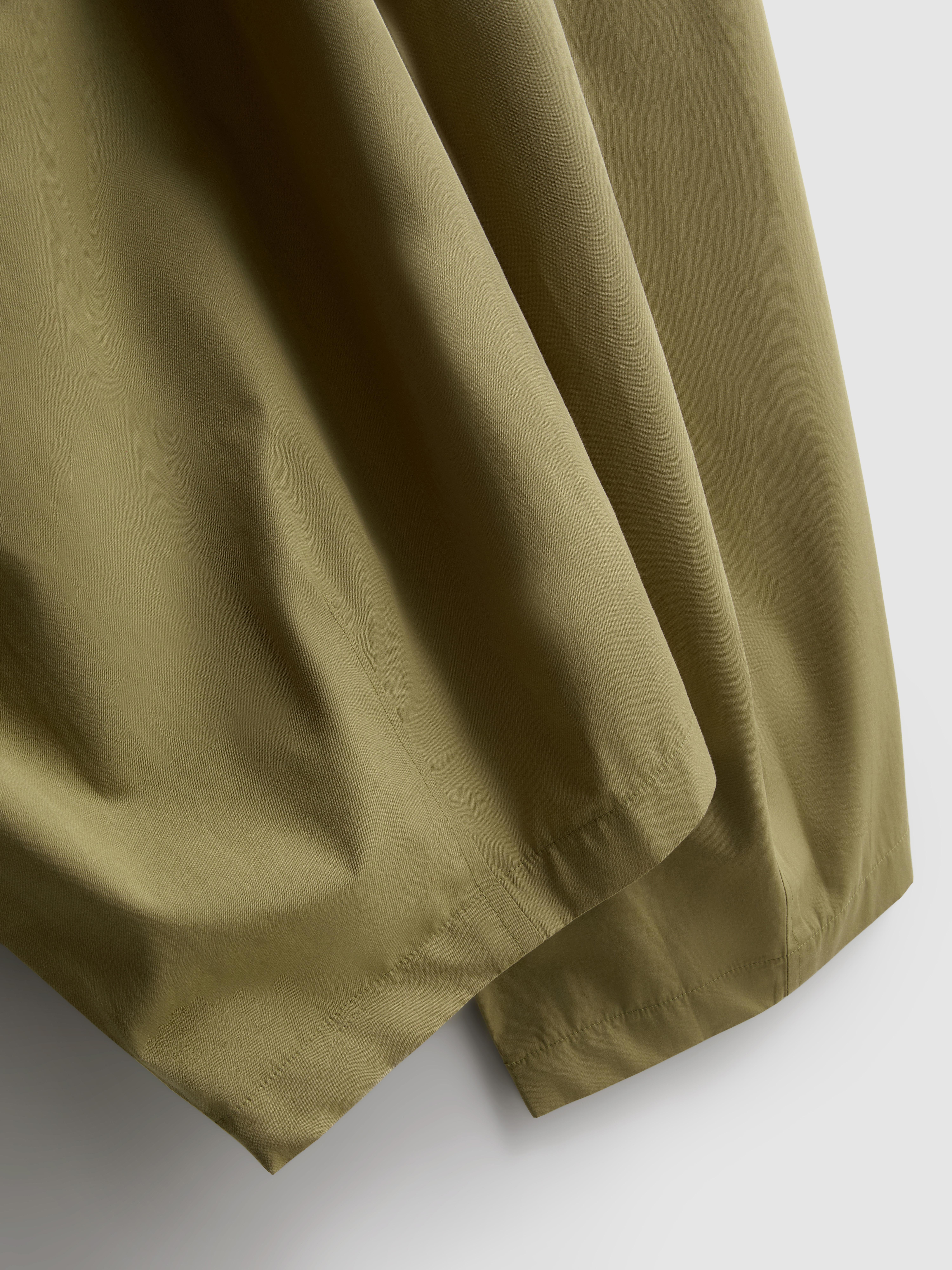 Paper Touch Pleated Barrel Leg Trousers