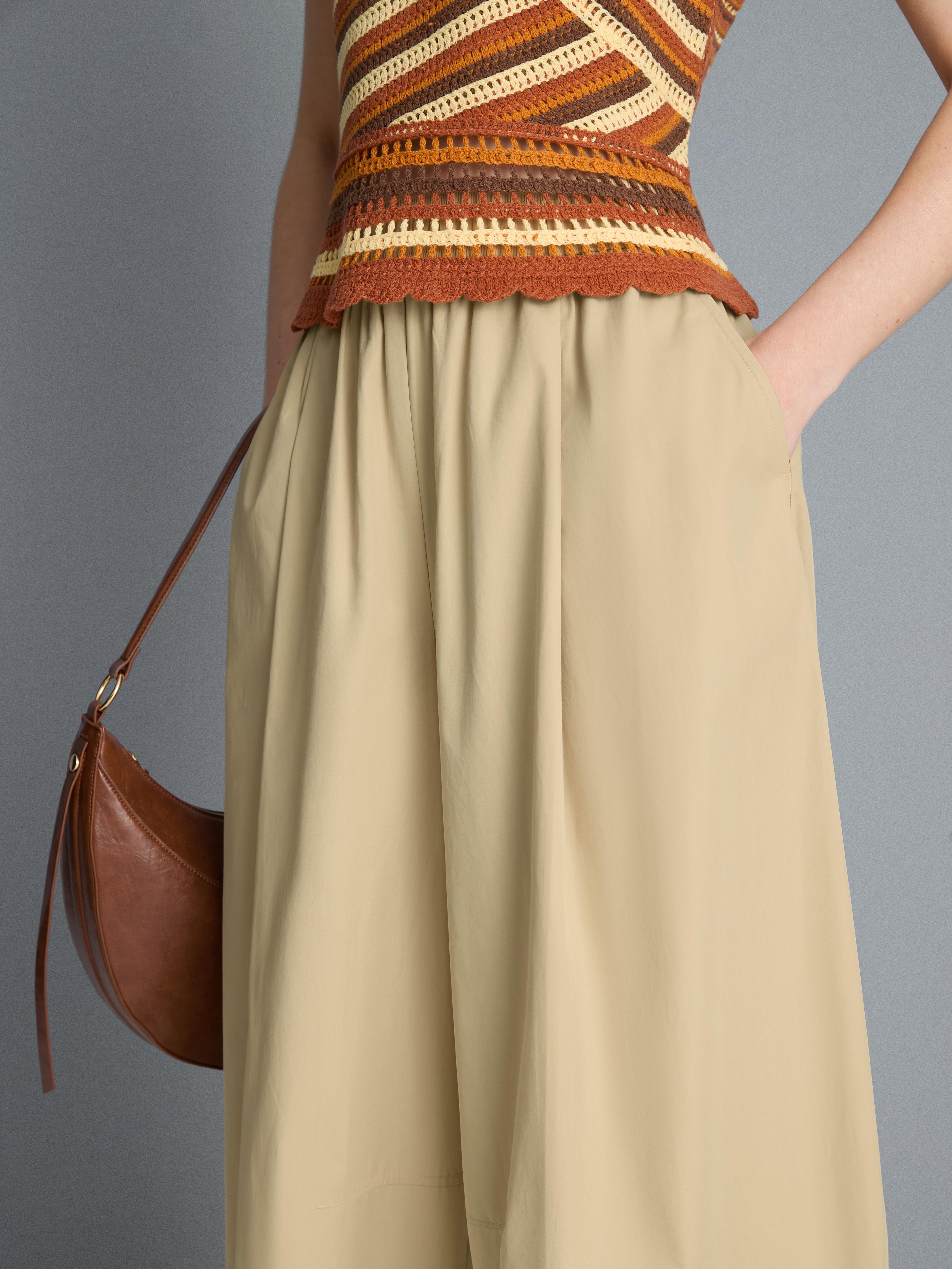 Paper Touch Pleated Barrel Leg Trousers